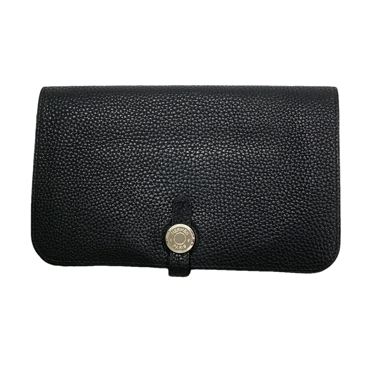 Hermes Black Togo Leather Long Wallet (Bi-Fold) (Pre-Owned)