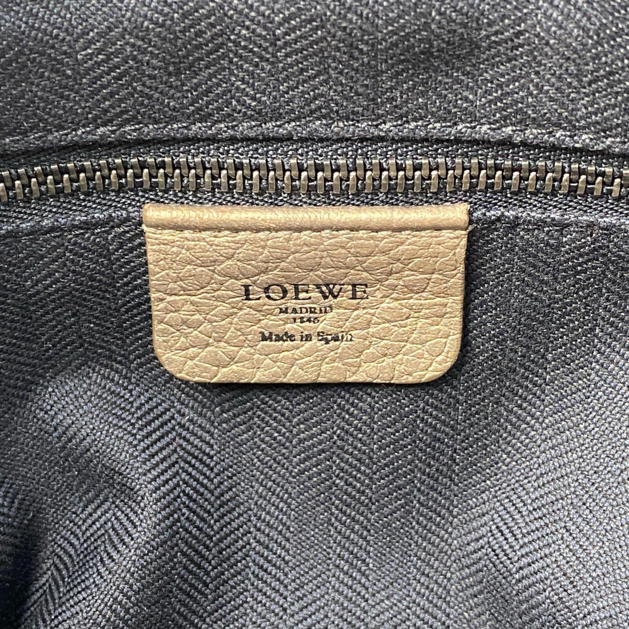 Loewe Gold Leather Boston Bag Handbag (Pre-Owned)
