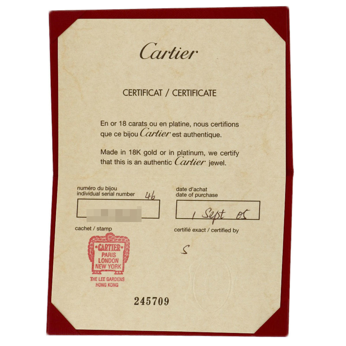 Cartier Pink Gold (18K) Band Ring (Pre-Owned)