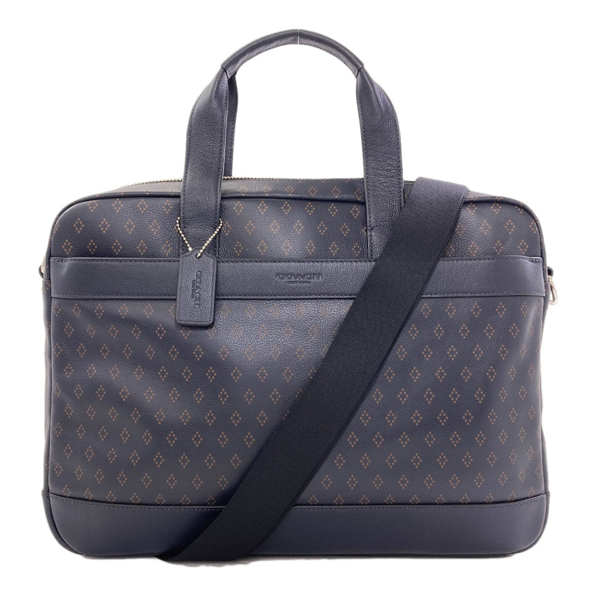 Coach Navy Leather Briefcase (Pre-Owned)
