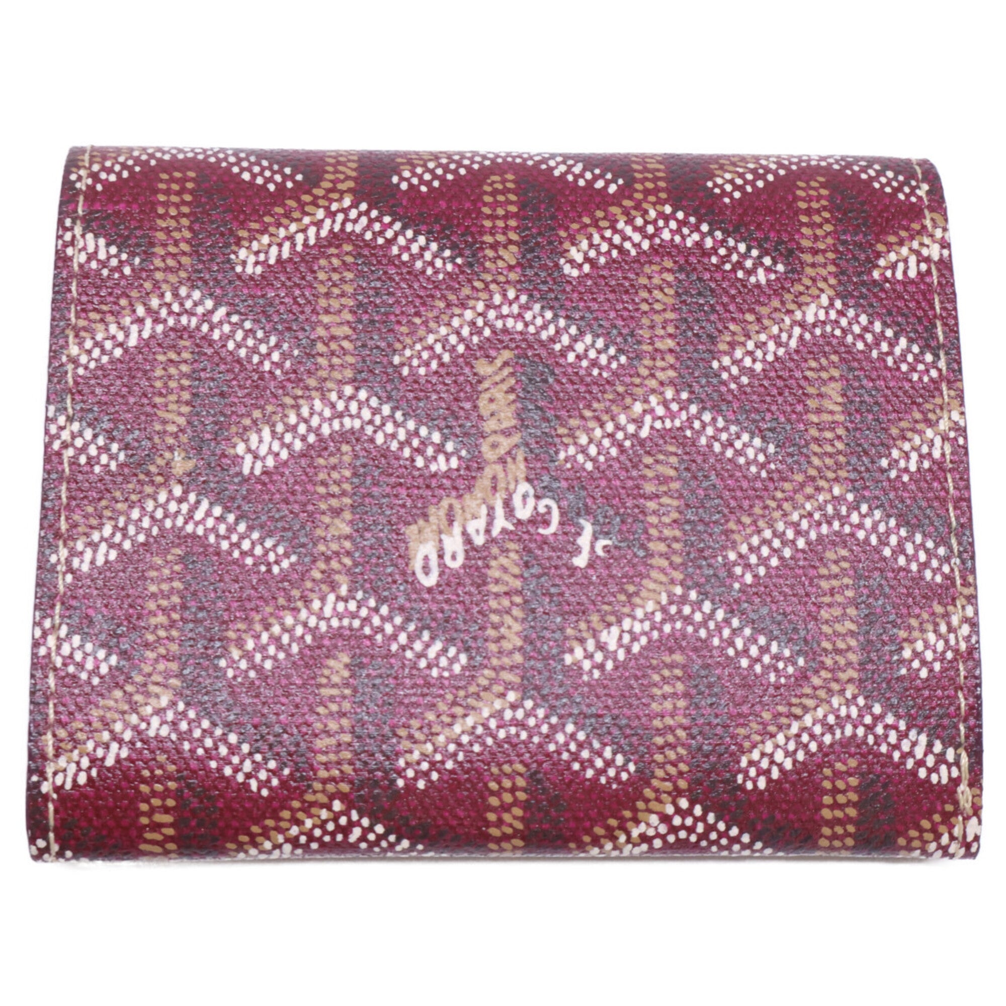 Goyard Burgundy Canvas Coin Purse/Coin Case (Pre-Owned)