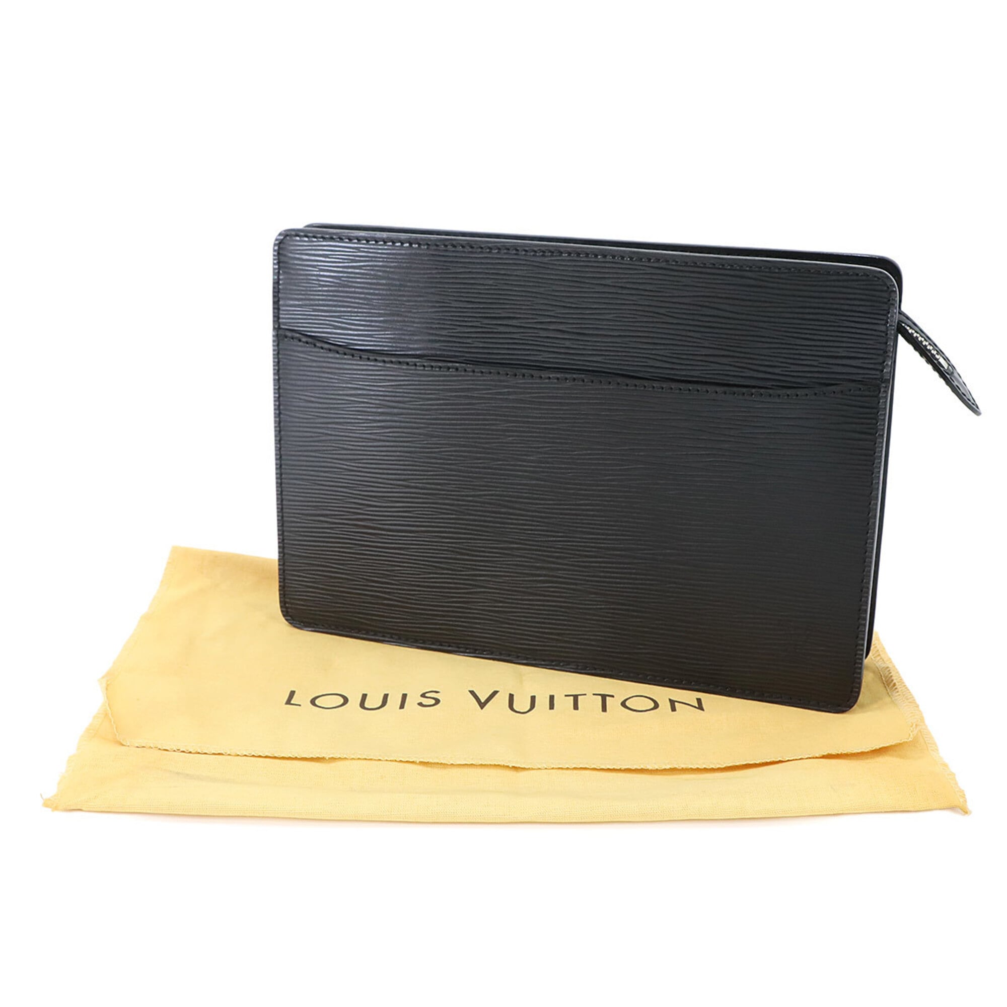 Louis Vuitton Noir Epi Leather Clutch Bag Handbag Pochette (Pre-Owned)