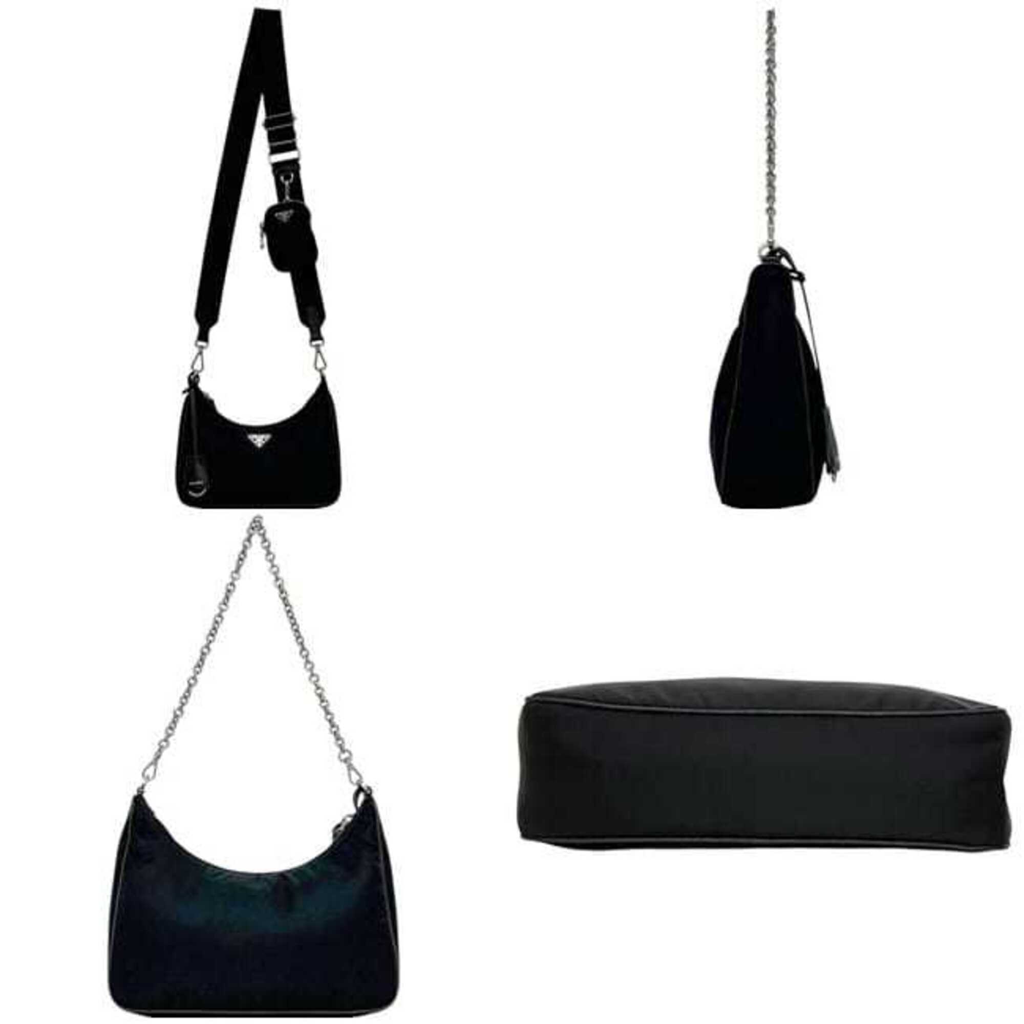 Prada Black Nero Nylon Shoulder Bag (Pre-Owned)
