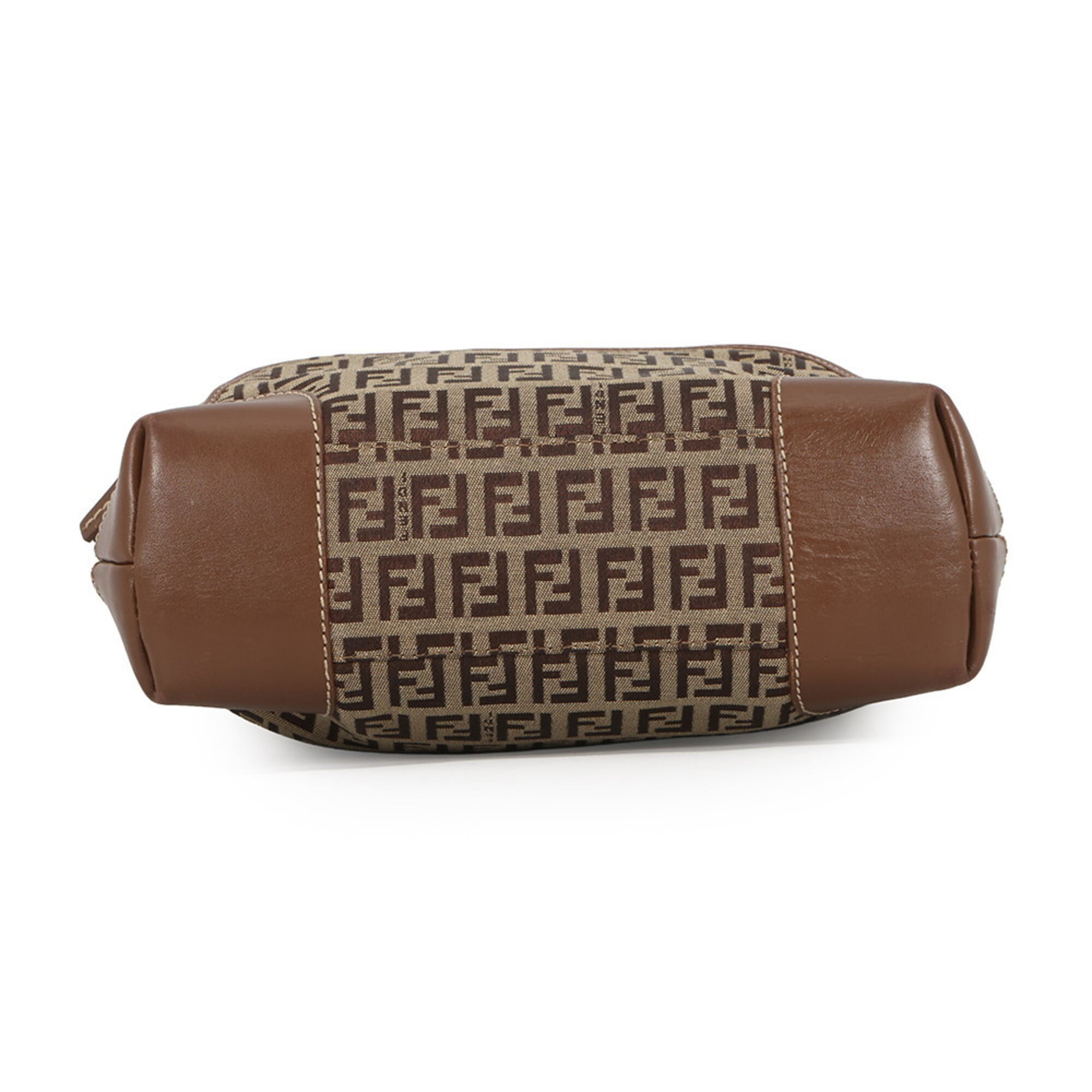 Fendi Khaki Brown Zucchino Handbag Tote Bag (Pre-Owned)