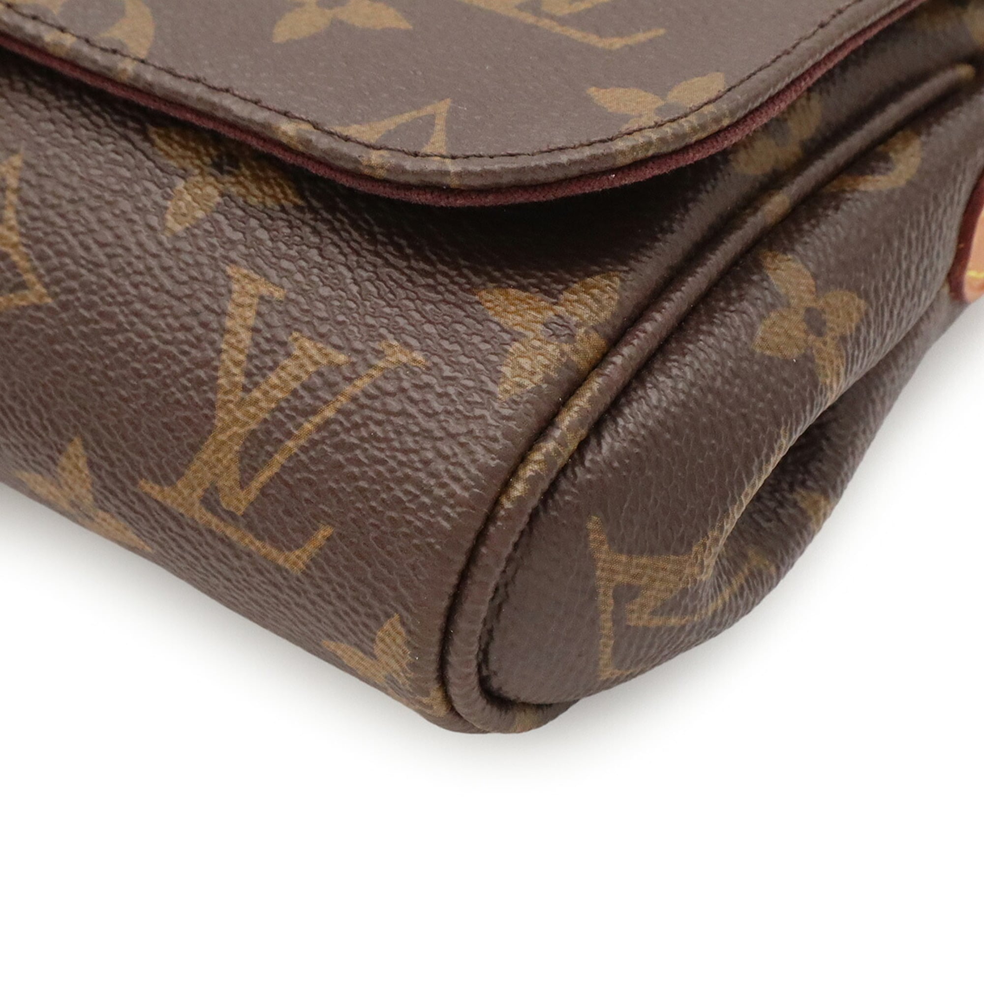 Louis Vuitton Brown Monogram Canvas Clutch Bag Handbag Pouch Shoulder Bag (Pre-Owned)