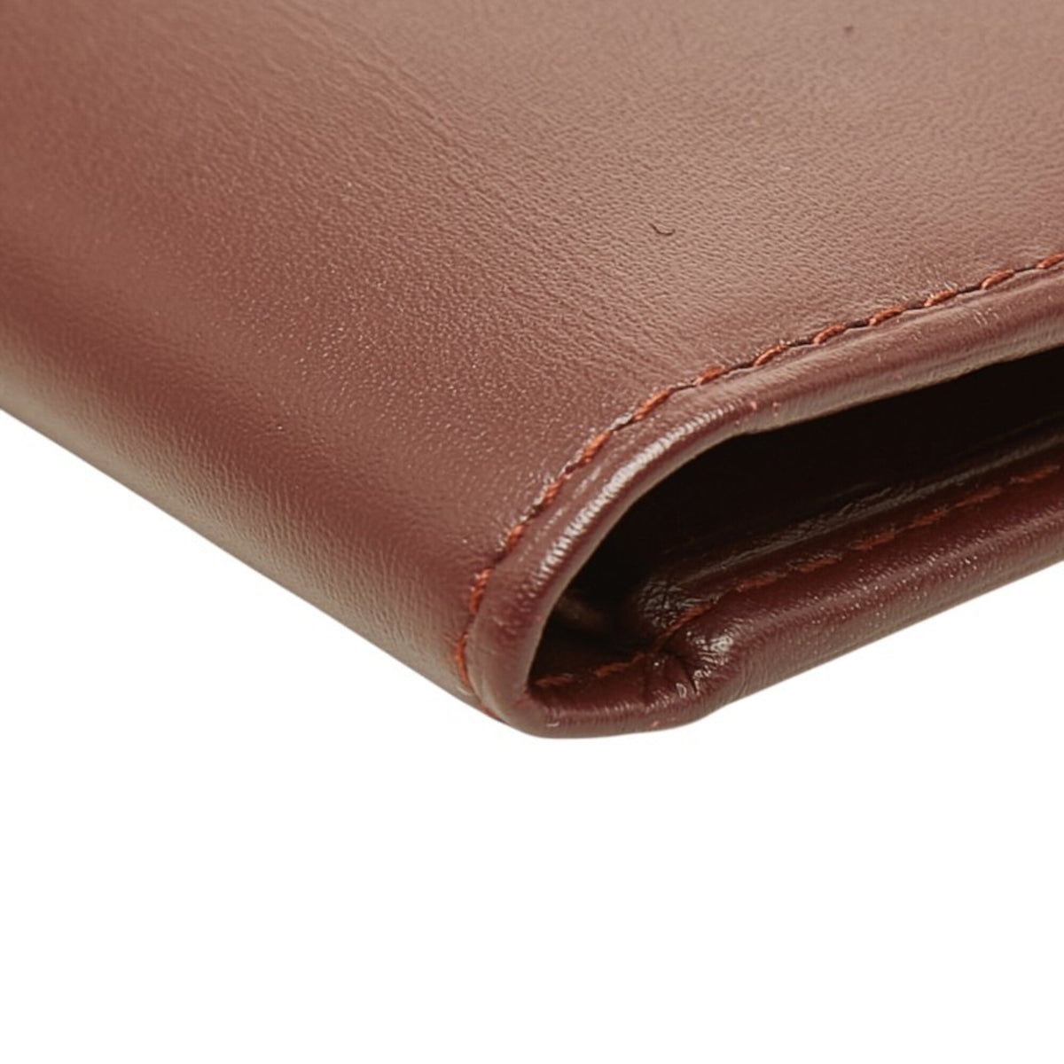 Cartier Bordeaux Wine Red Leather Wallet (Bi-Fold) (Pre-Owned)