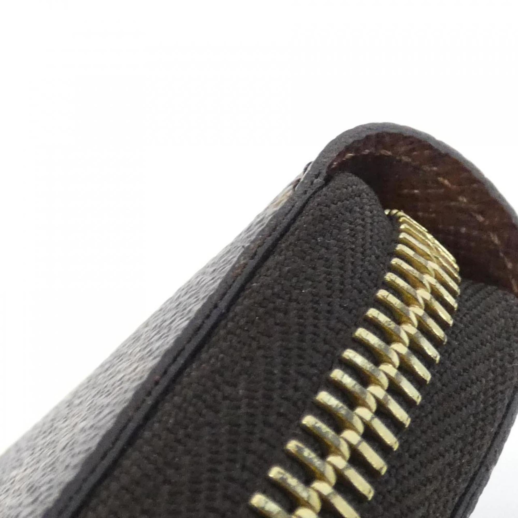 Louis Vuitton Marron Coated Canvas Long Wallet (Bi-Fold) (Pre-Owned)