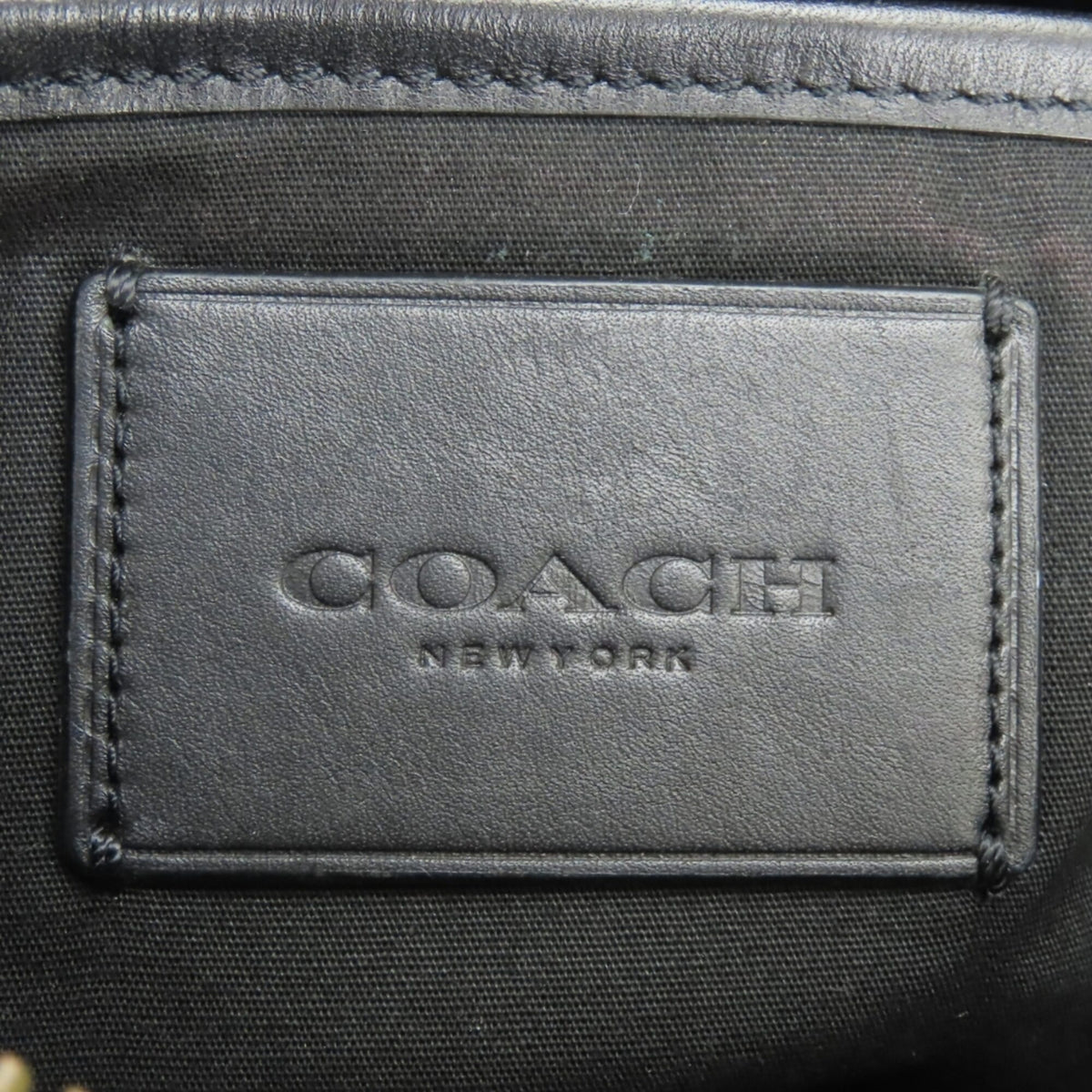 Coach Signature Black Gray Pvc Leather Fanny Pack Sling Bag (Pre-Owned)