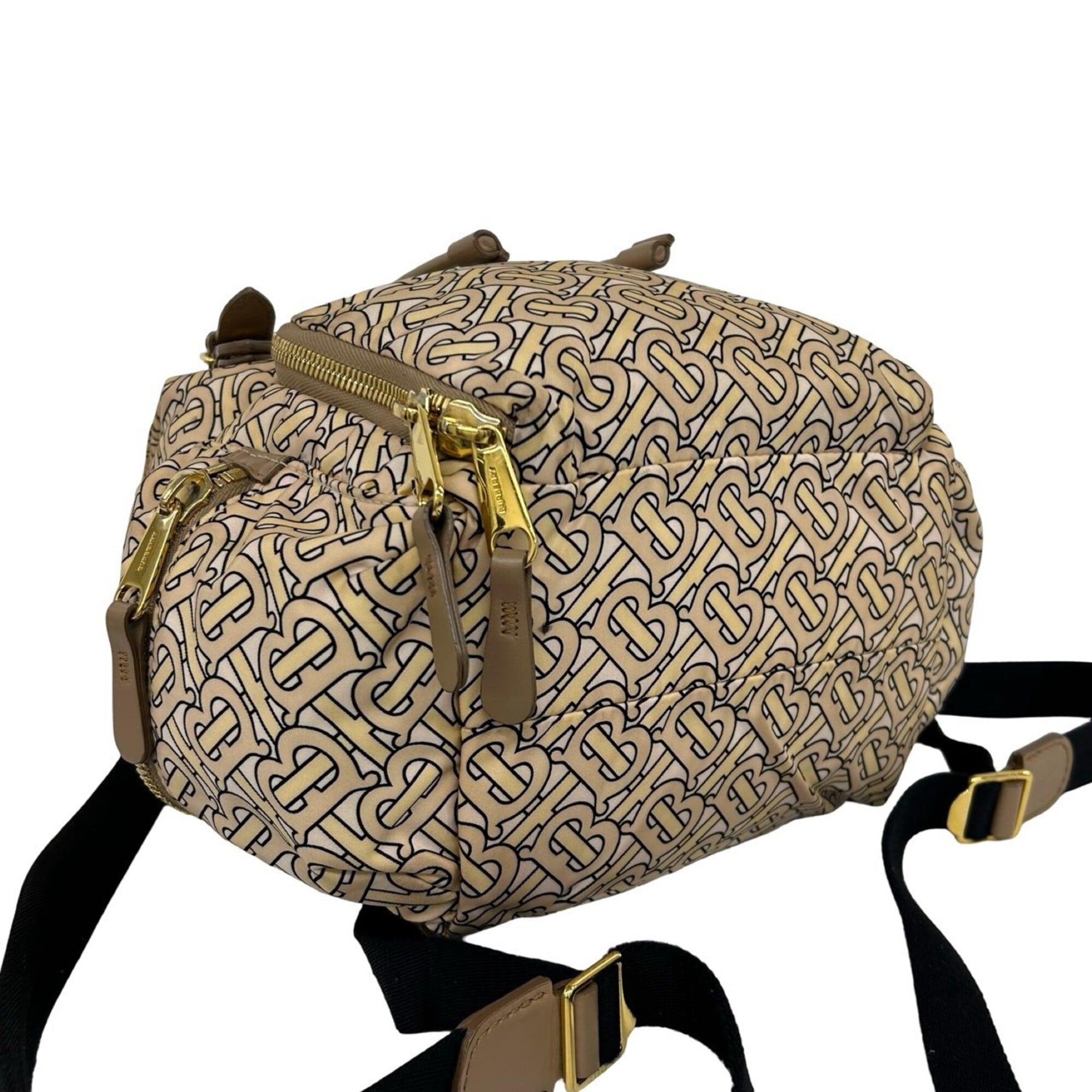 Burberry Beige Nylon Leather Backpack (Pre-Owned)