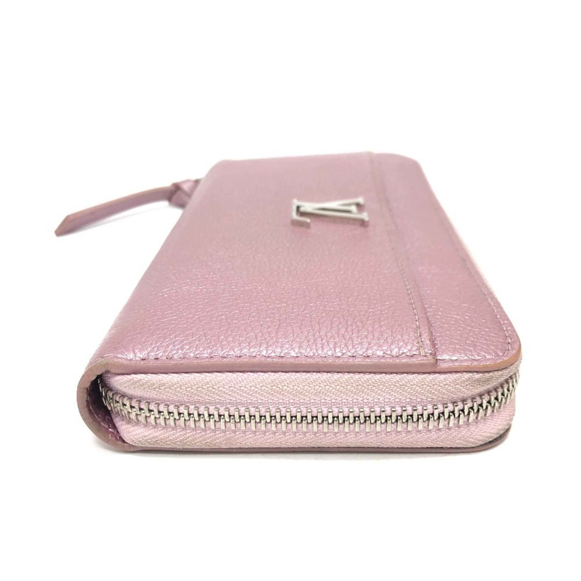 Louis Vuitton Metallic Pink Leather Long Wallet (Bi-Fold) (Pre-Owned)