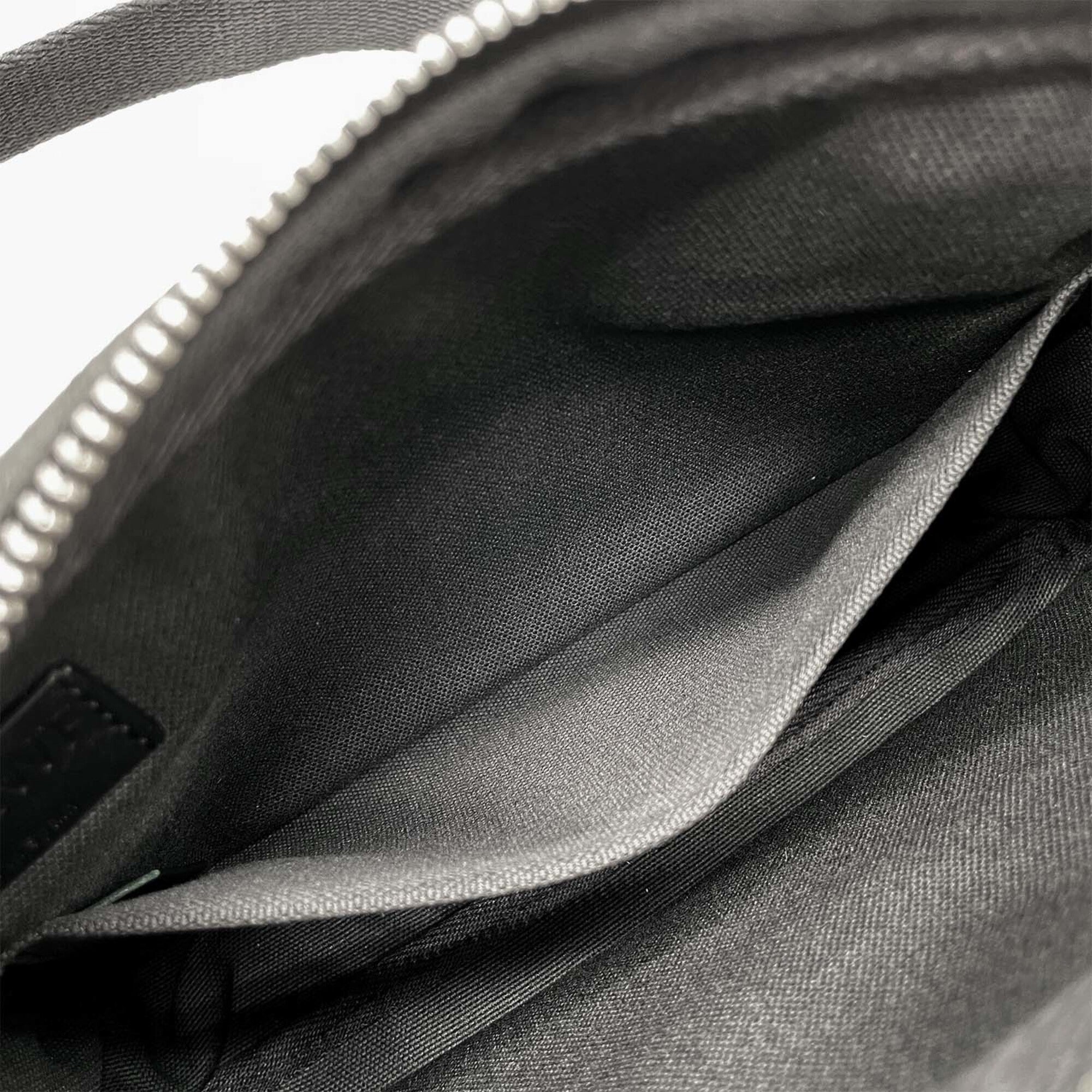 Loewe Black Gray Canvas Leather Messenger Bag Shoulder Bag (Pre-Owned)