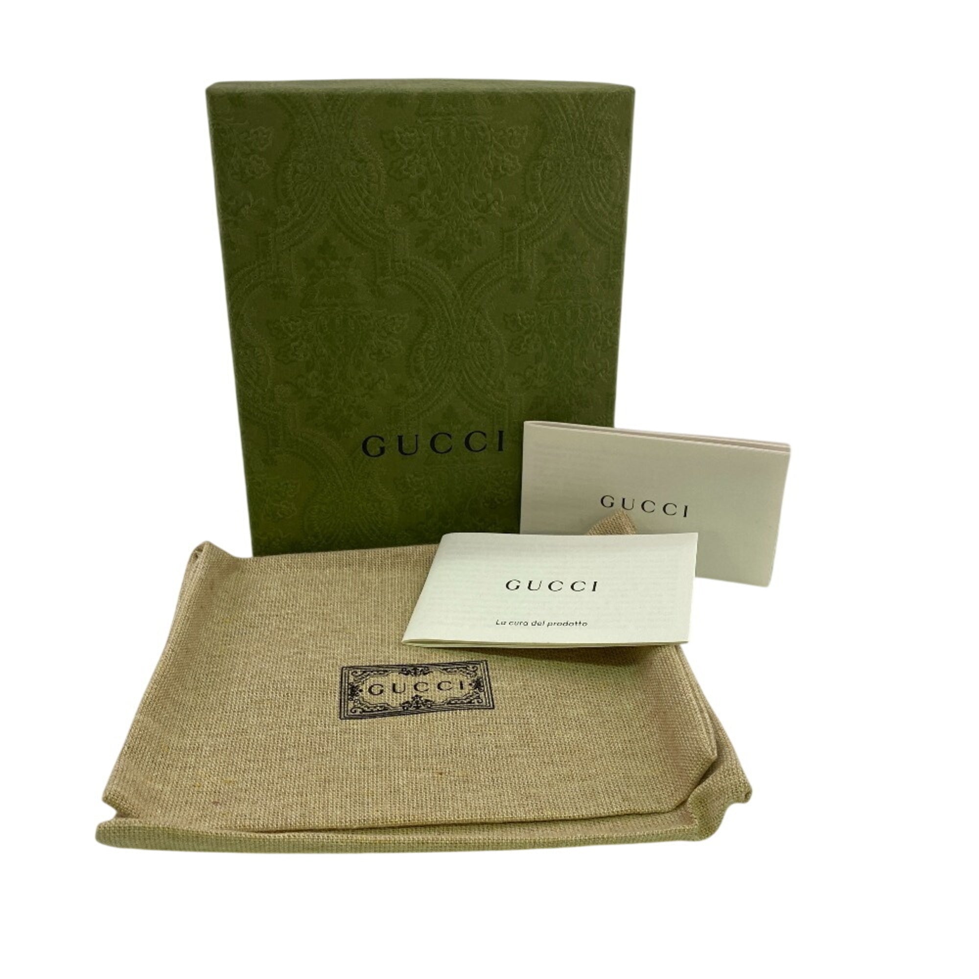 Gucci Bamboo Brown Leather Wallet (Tri-Fold) (Pre-Owned)