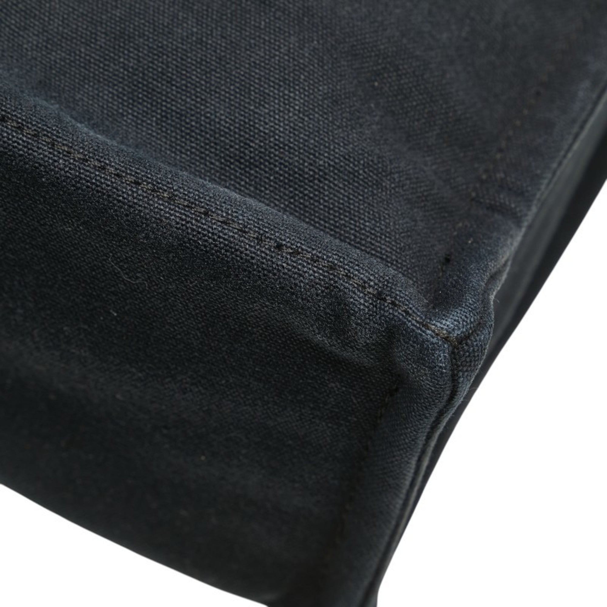 Hermes Fourre Tout Black Gray Canvas Handbag Tote Bag (Pre-Owned)