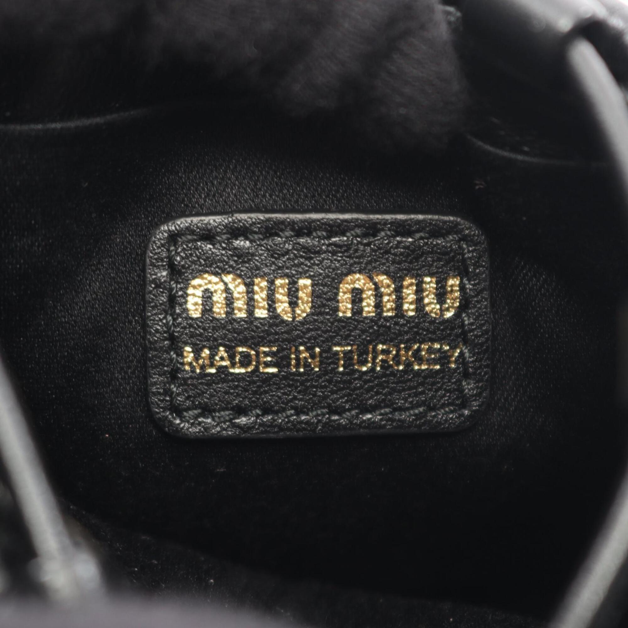 Miu Miu Black Leather Handbag Shoulder Bag (Pre-Owned)