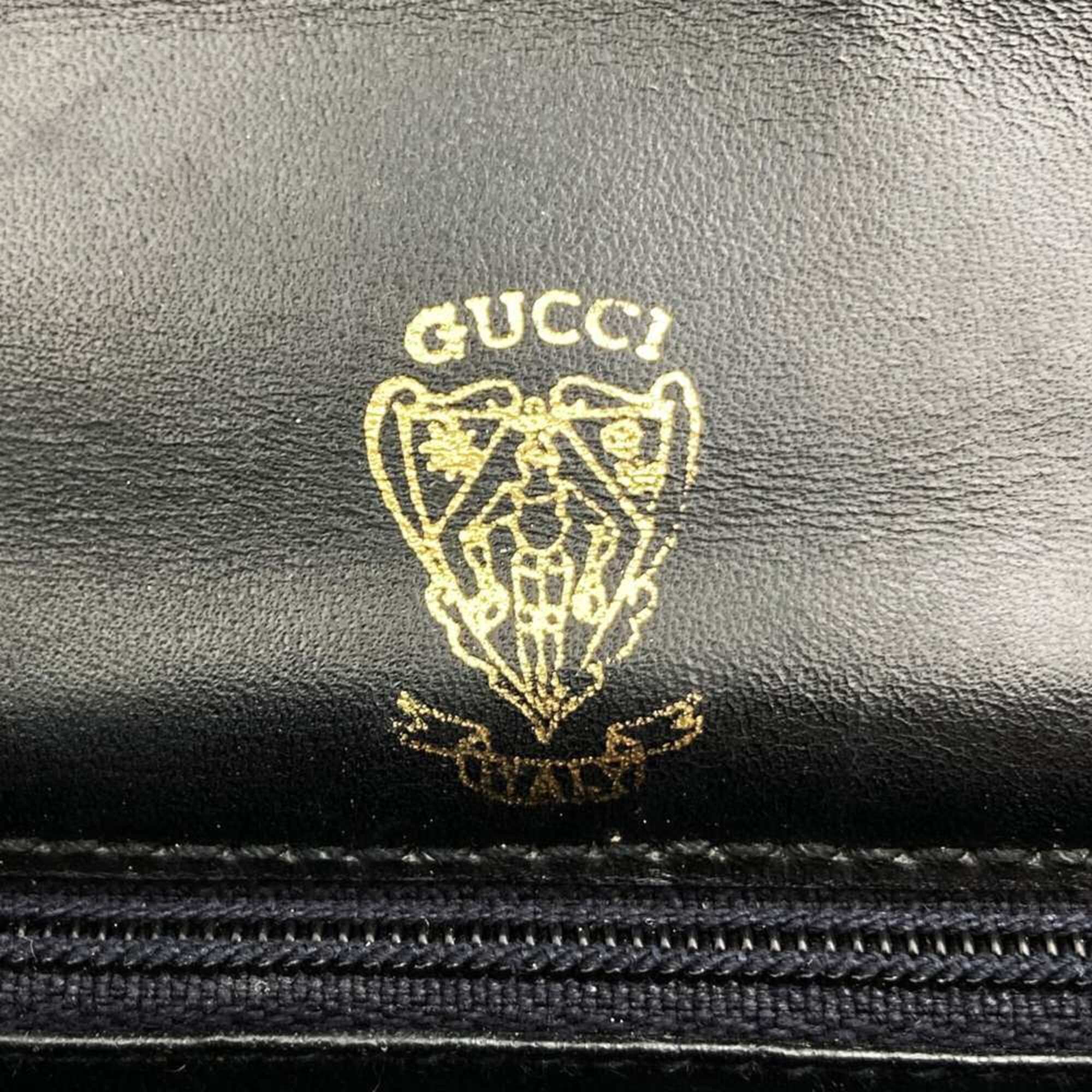 Gucci Black Micro Gg Leather Shoulder Bag (Pre-Owned)