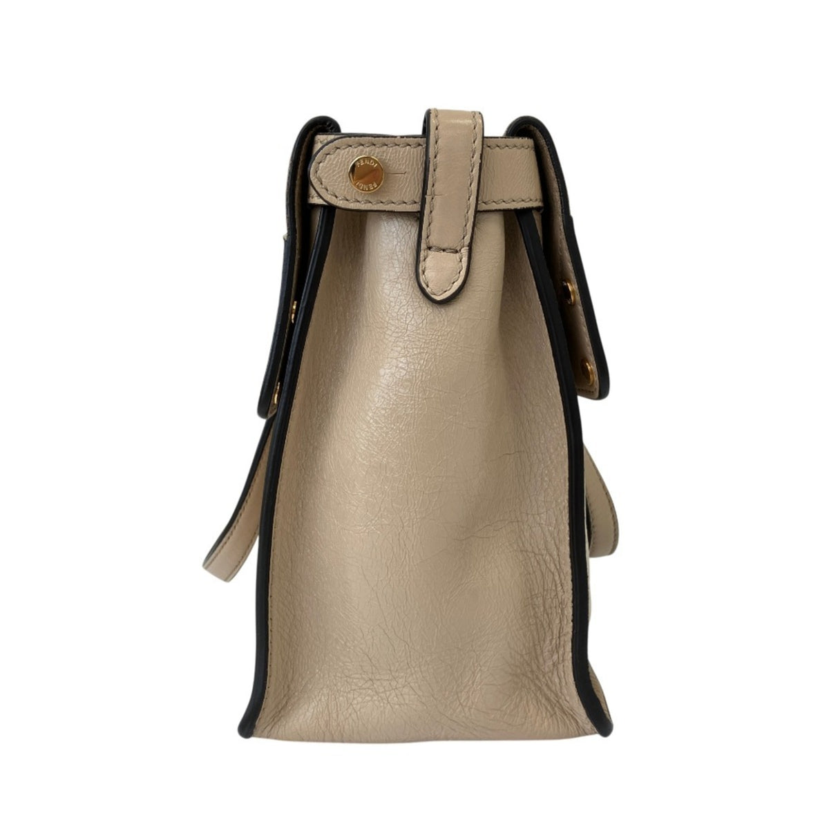 Fendi Grayish Leather Shoulder Bag (Pre-Owned)