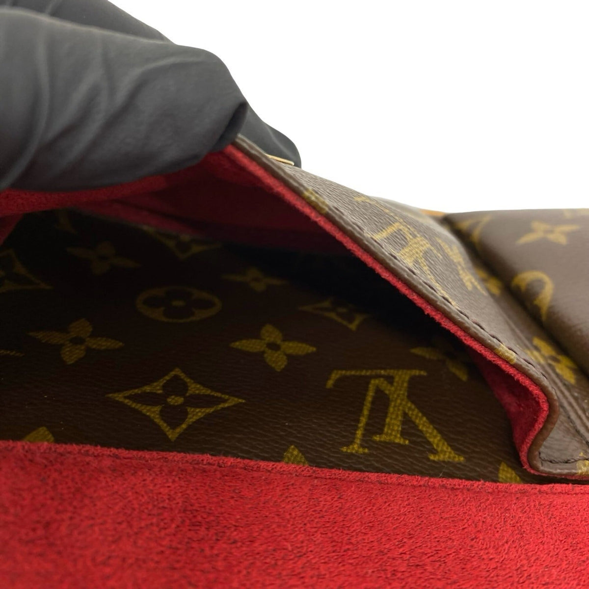 Louis Vuitton Brown Leather Pvc Handbag Shoulder Bag (Pre-Owned)
