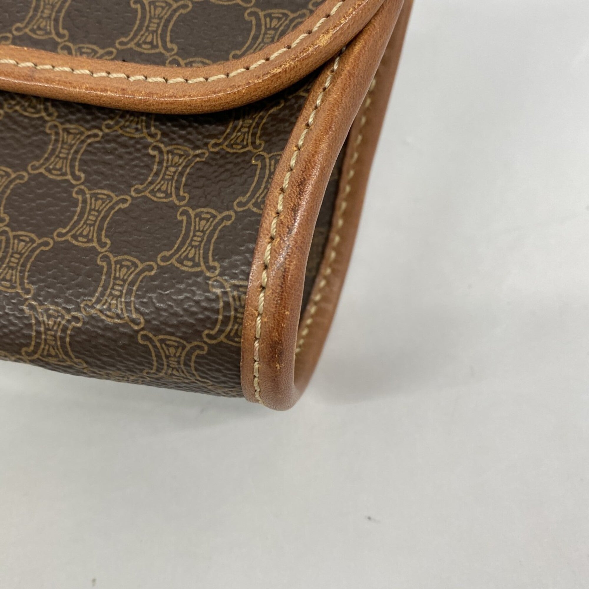 Celine Brown Pvc Pouch (Pre-Owned)
