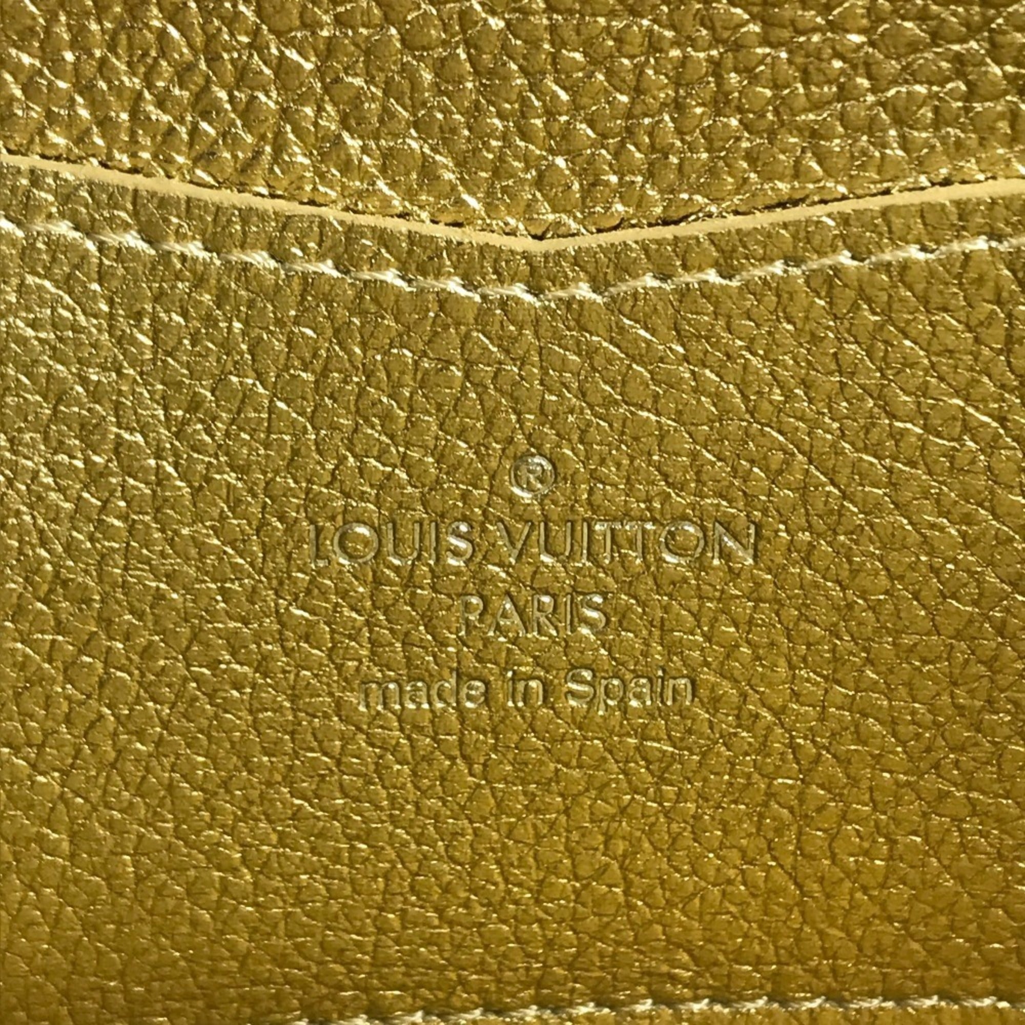 Louis Vuitton Gold Leather Long Wallet (Bi-Fold) (Pre-Owned)