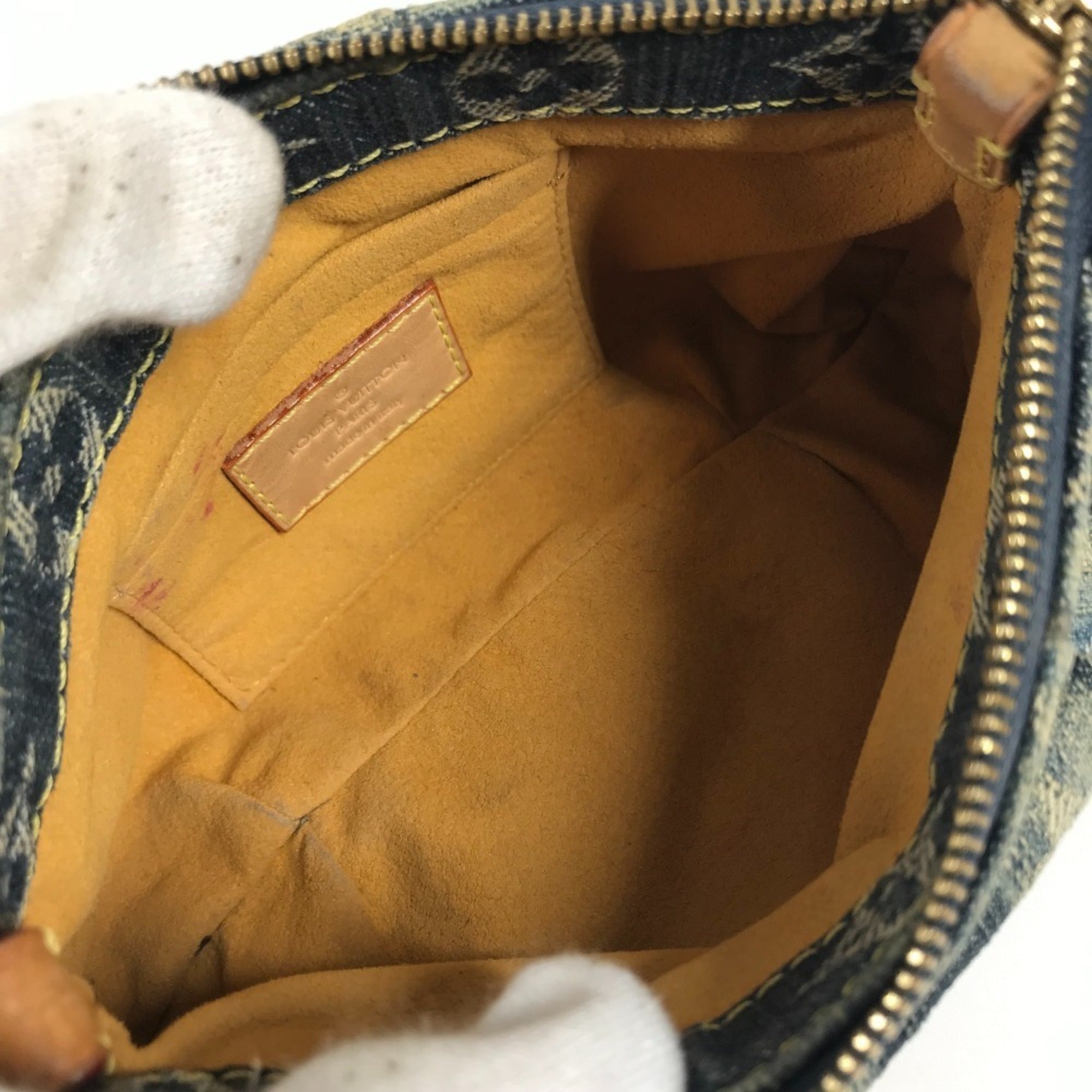 Louis Vuitton Monogram Denim Blue Monogram Denim Handbag (Pre-Owned)