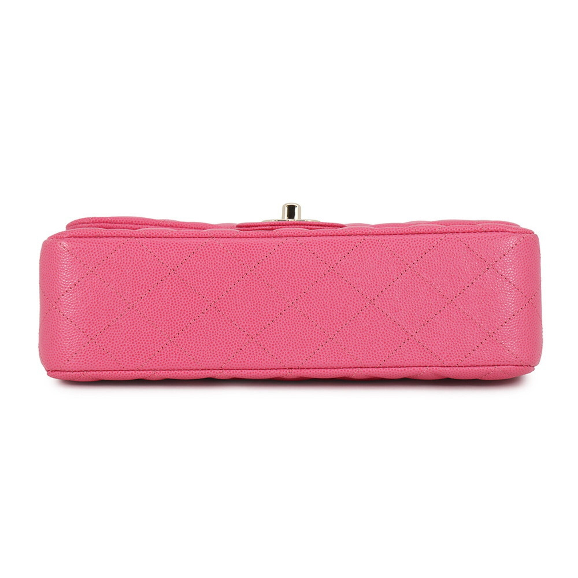 Chanel Matelasse Pink Grained Calfskin Handbag Shoulder Bag (Pre-Owned)