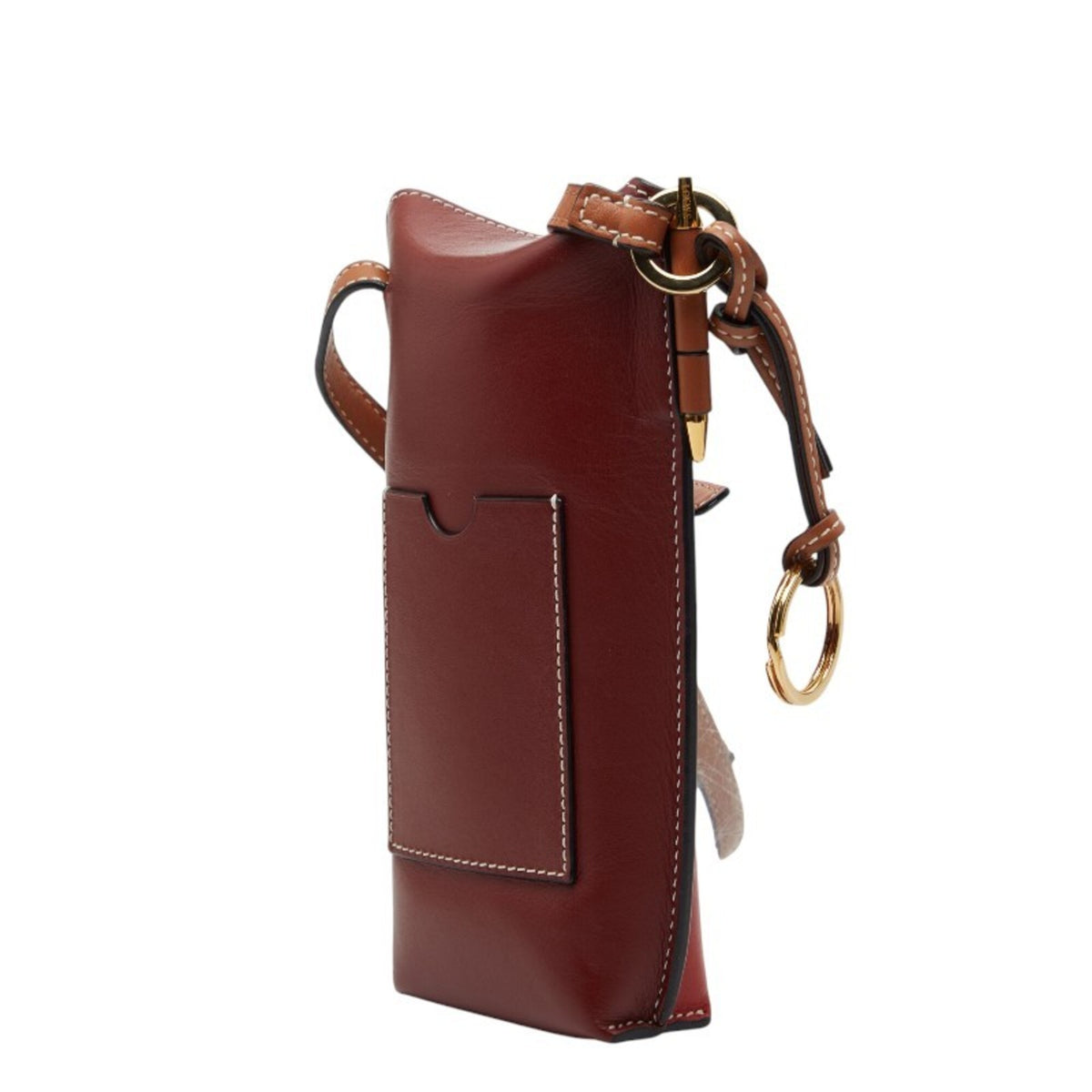 Loewe Brown Red Color Leather Shoulder Bag (Pre-Owned)