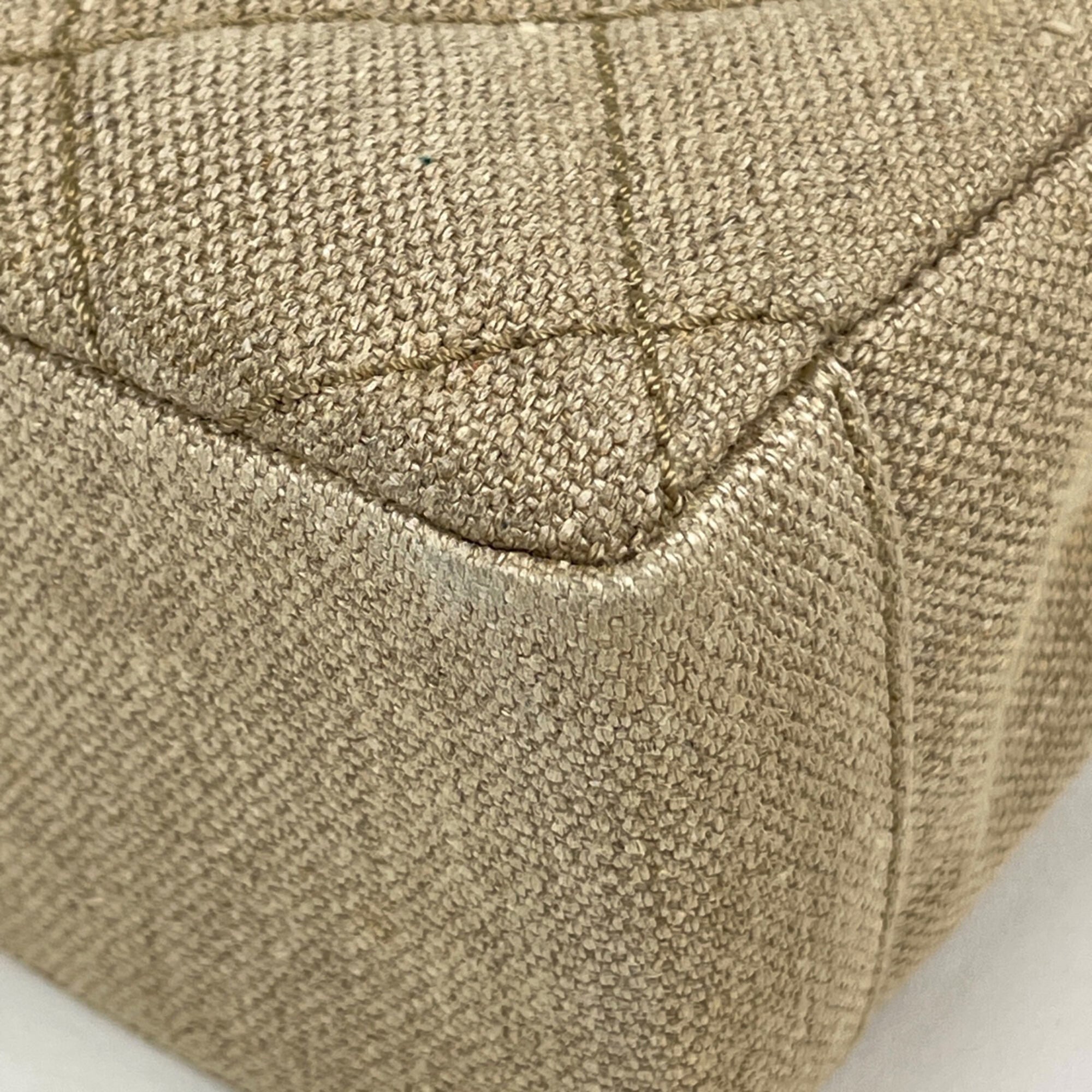 Chanel Beige Canvas Shoulder Bag Tote Bag (Pre-Owned)