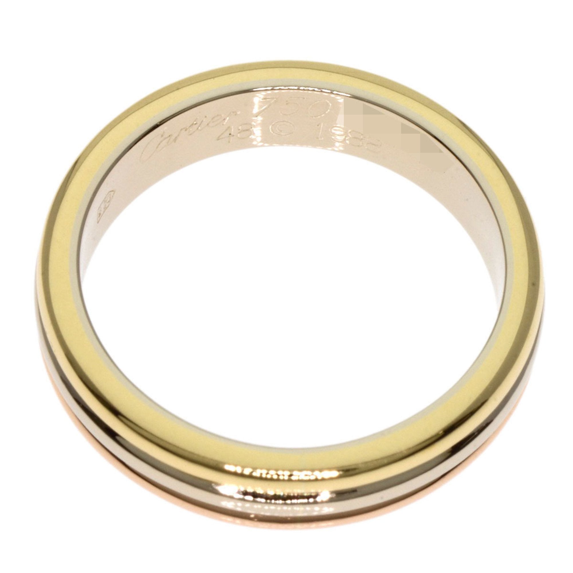 Cartier Pink White Yellow Band Ring (Pre-Owned)