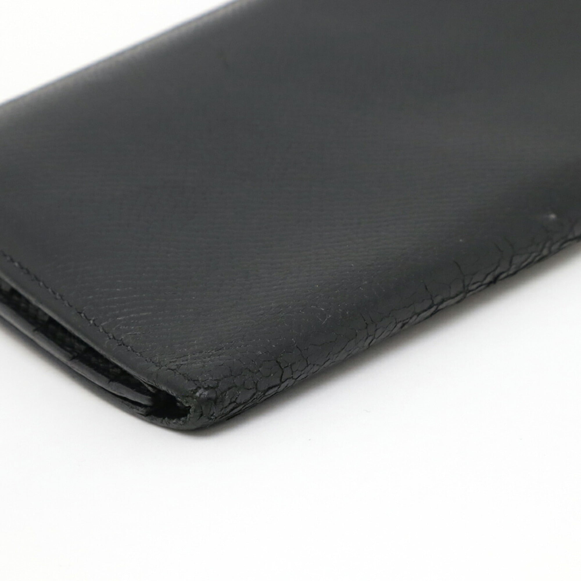 Hermes Black Epsom Leather Long Bill Wallet (Bi-Fold) (Pre-Owned)