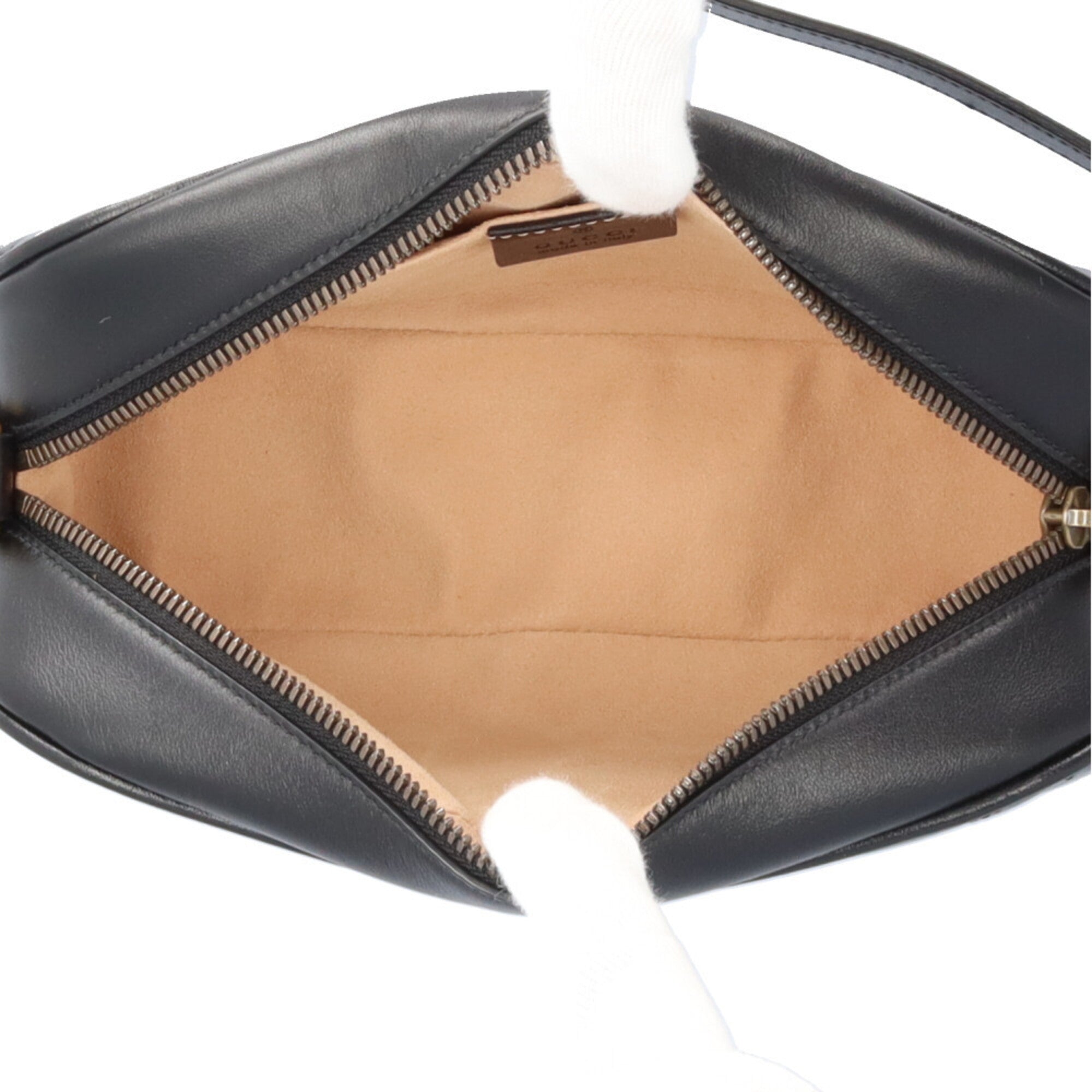 Gucci Gg Marmont Black Leather Shoulder Bag (Pre-Owned)