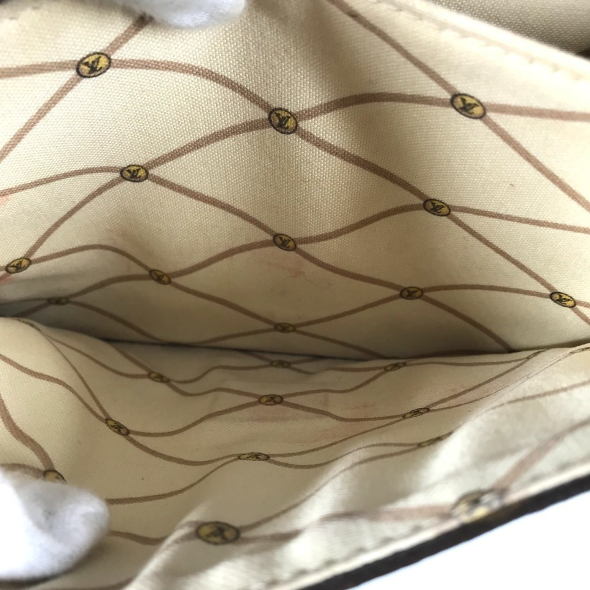 Louis Vuitton Brown Pink Monogram Canvas Handbag Pochette Shoulder Bag (Pre-Owned)