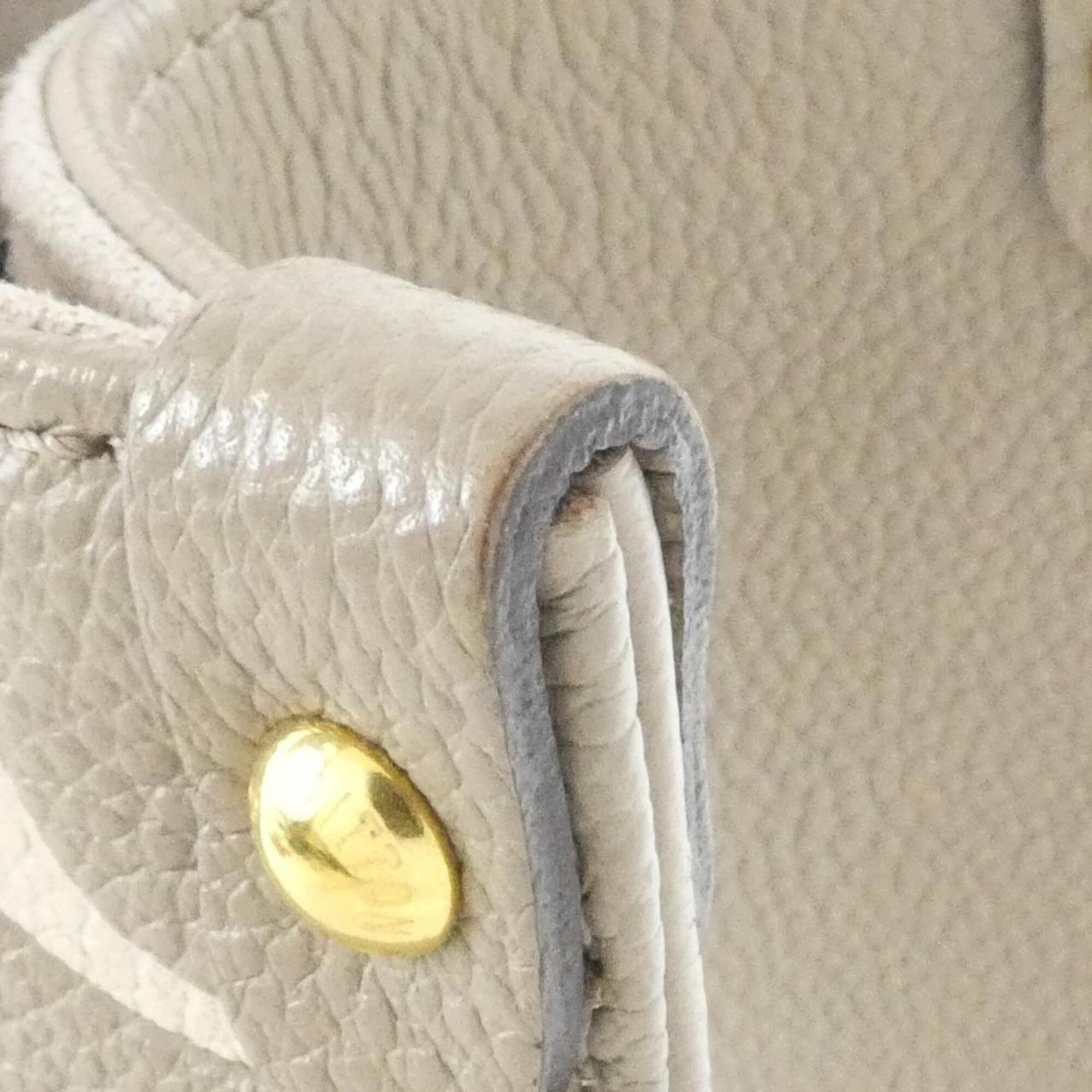 Louis Vuitton Cream Tourterelle Leather Handbag (Pre-Owned)