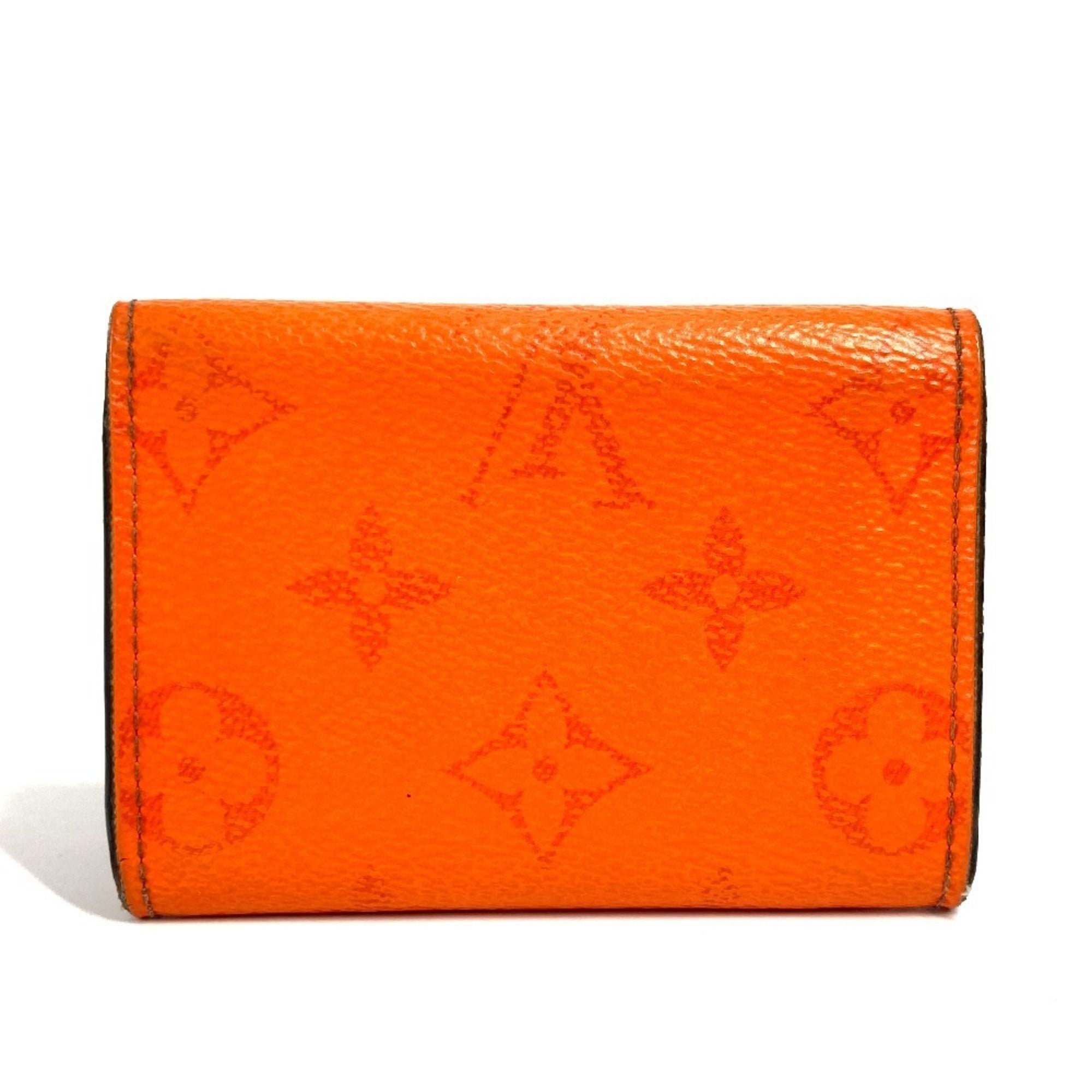 Louis Vuitton Taigarama Orange Taiga Leather Monogram Wallet (Tri-Fold) (Pre-Owned)