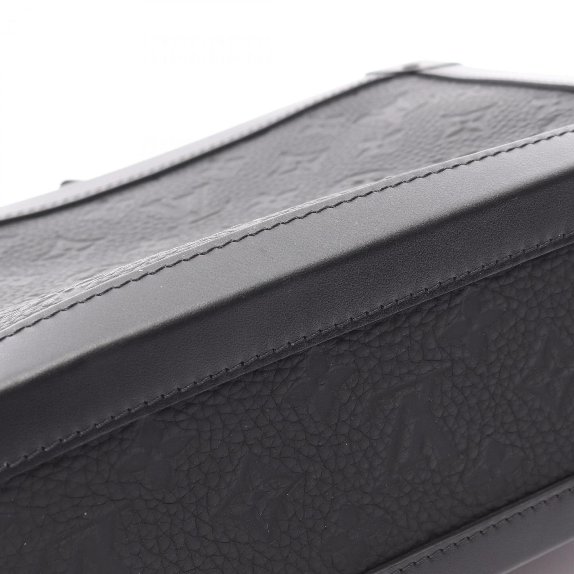 Louis Vuitton Black Leather Handbag Shoulder Bag (Pre-Owned)