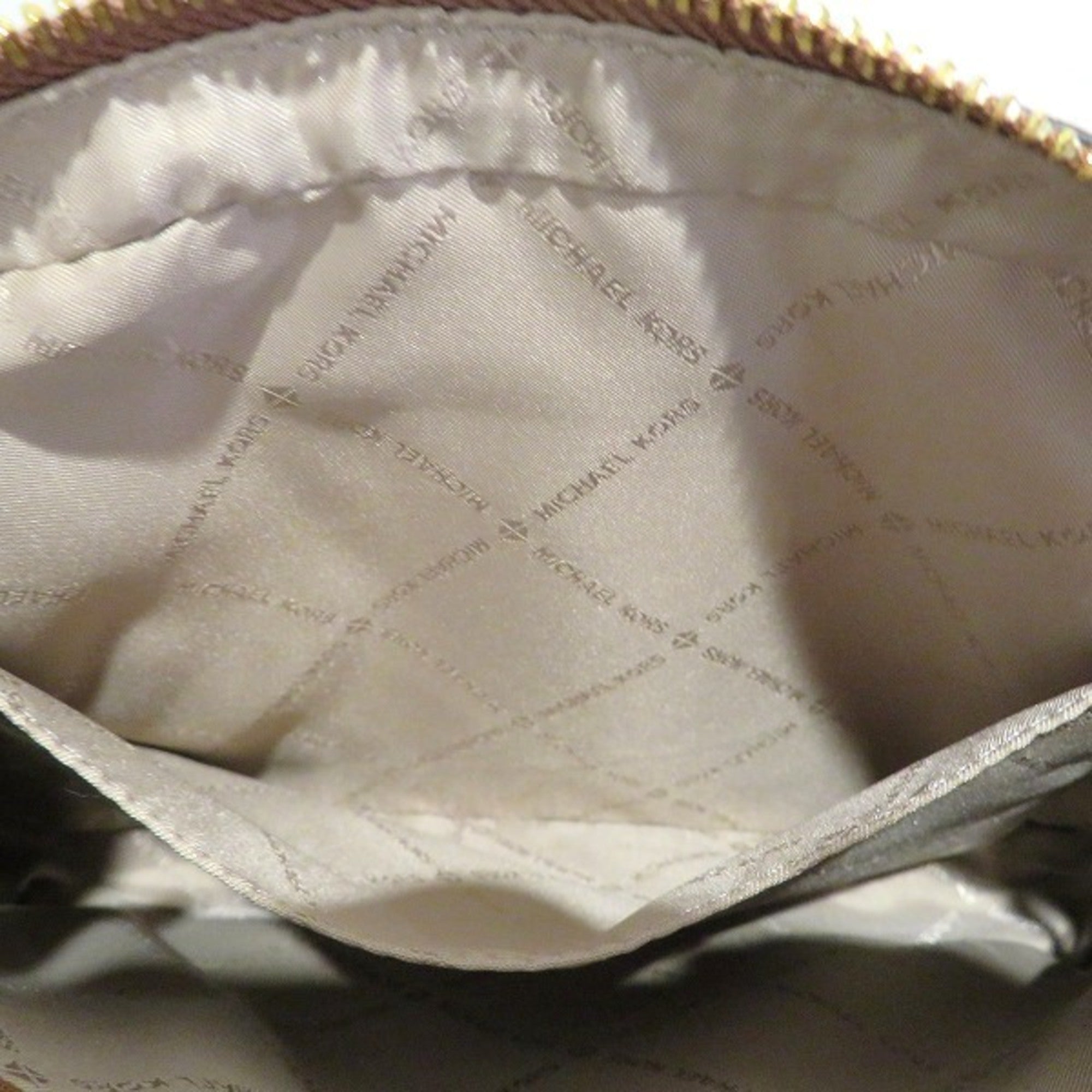 Michael Kors Brown White Pvc Shoulder Bag (Pre-Owned)