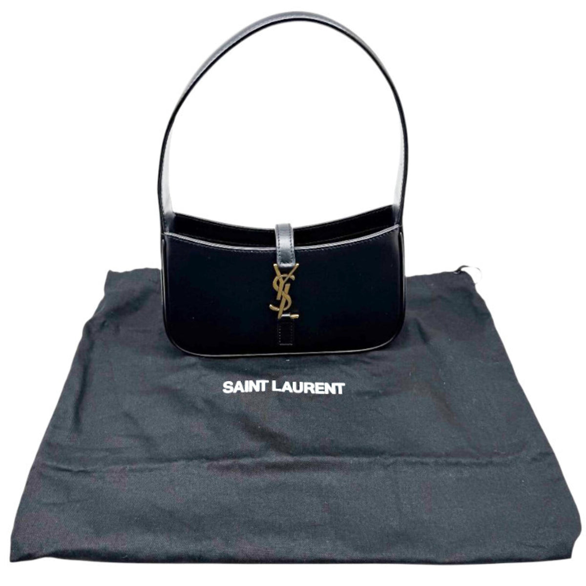 Saint Laurent Black Leather Handbag (Pre-Owned)