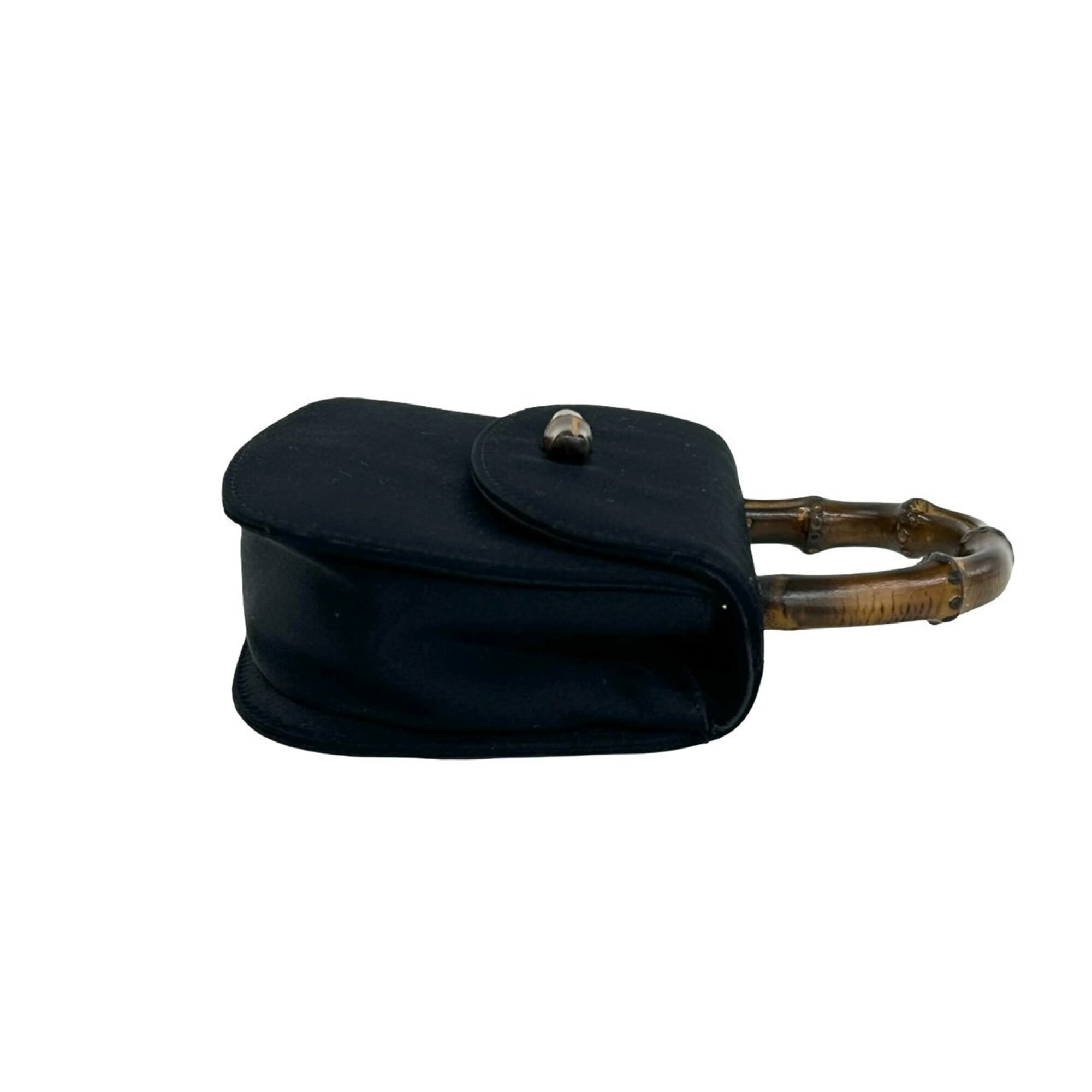 Gucci Black Satin Handbag Shoulder Bag (Pre-Owned)