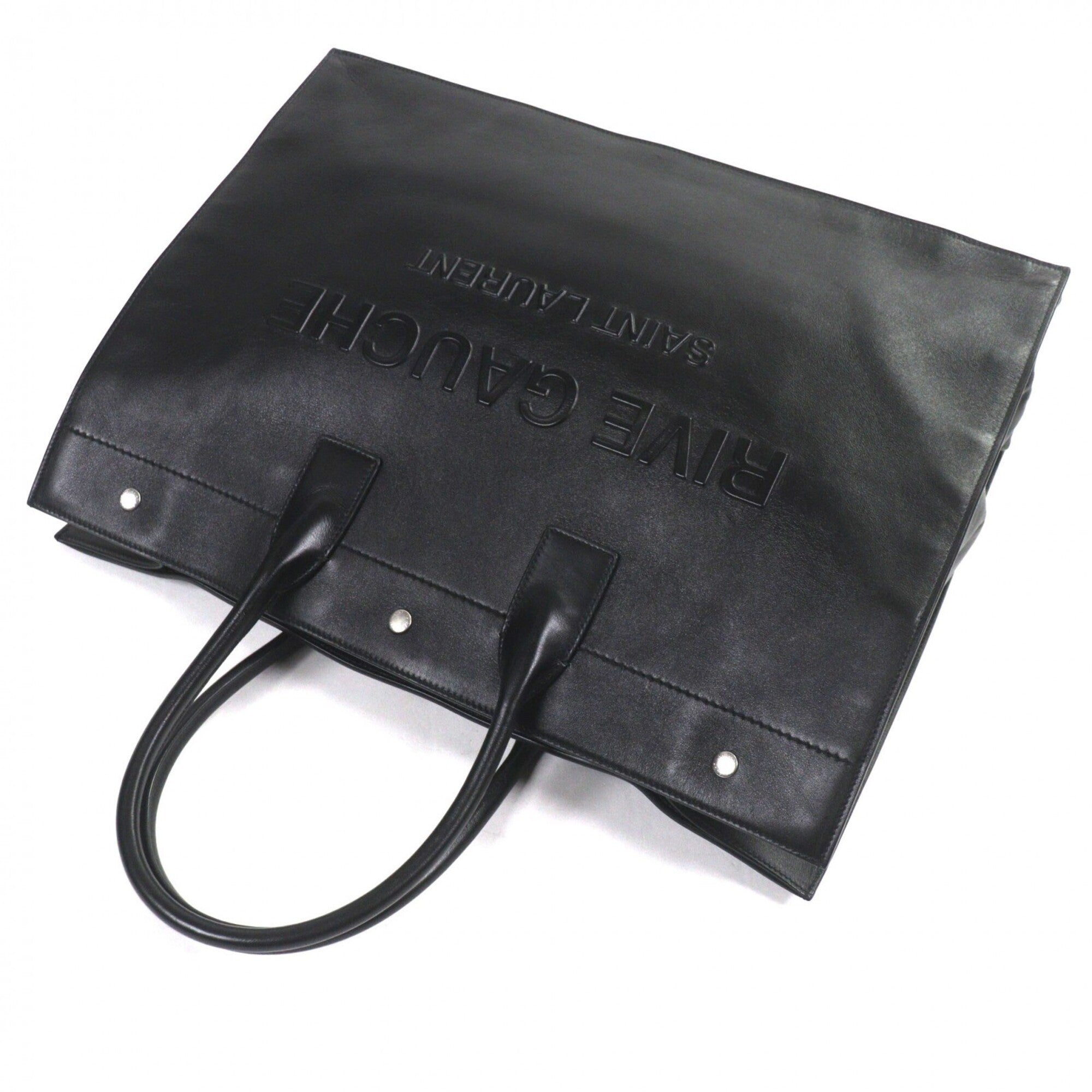 Saint Laurent Black Leather Tote Bag (Pre-Owned)