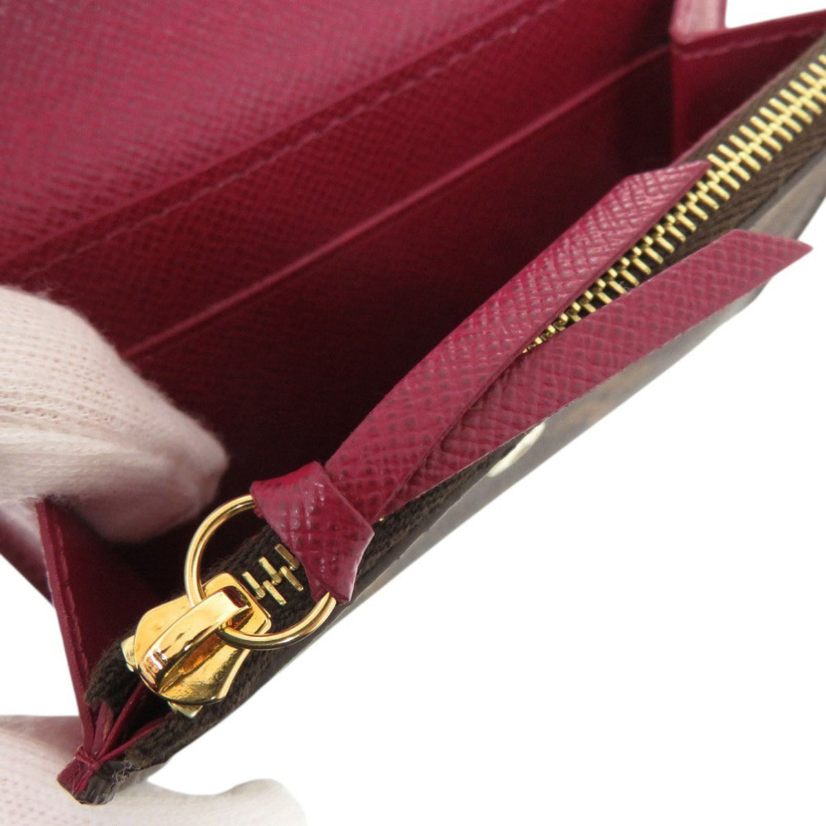 Louis Vuitton Brown Fuchsia Monogram Monogram Wallet (Bi-Fold) (Pre-Owned)