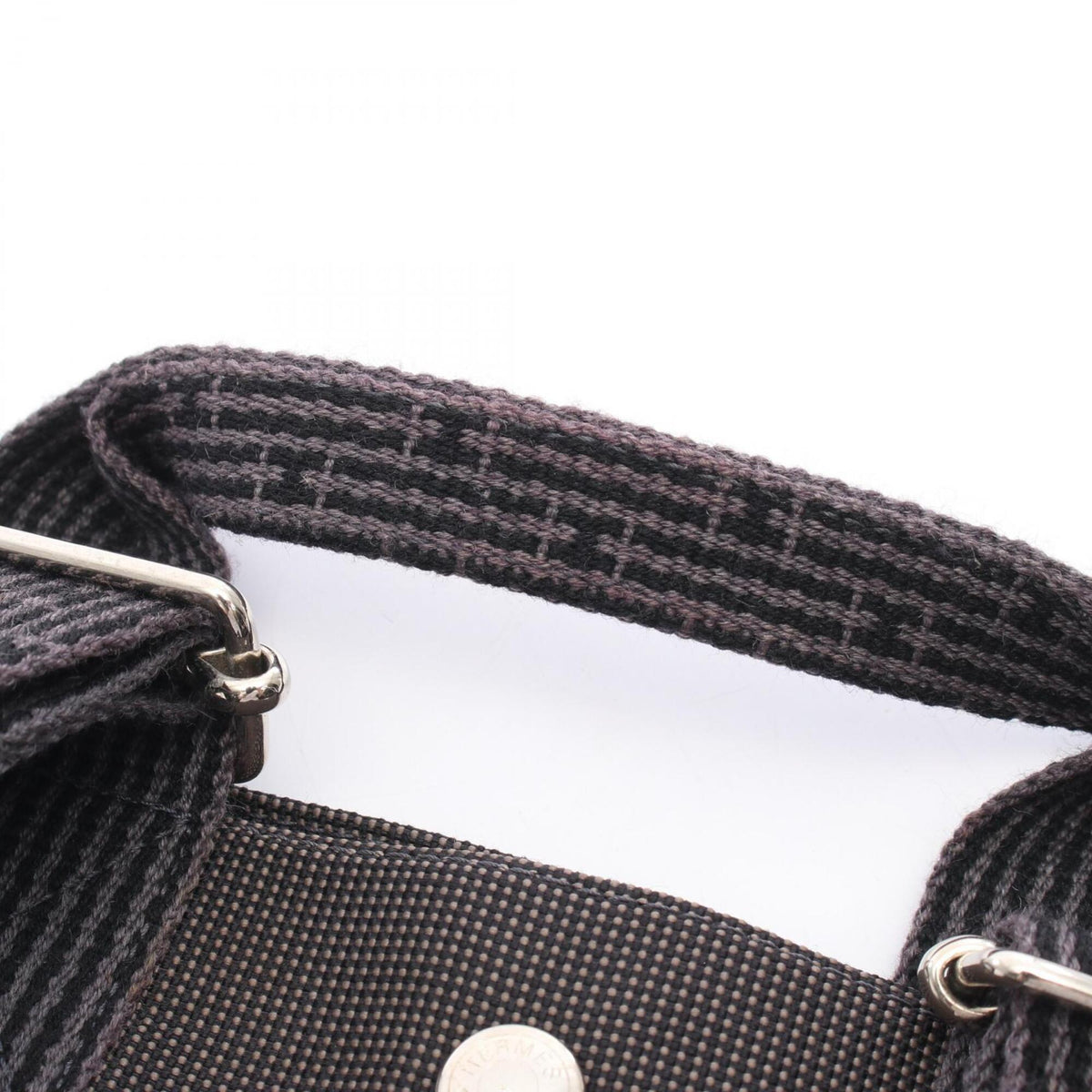 Hermes Gray Nylon Canvas Backpack Handbag (Pre-Owned)