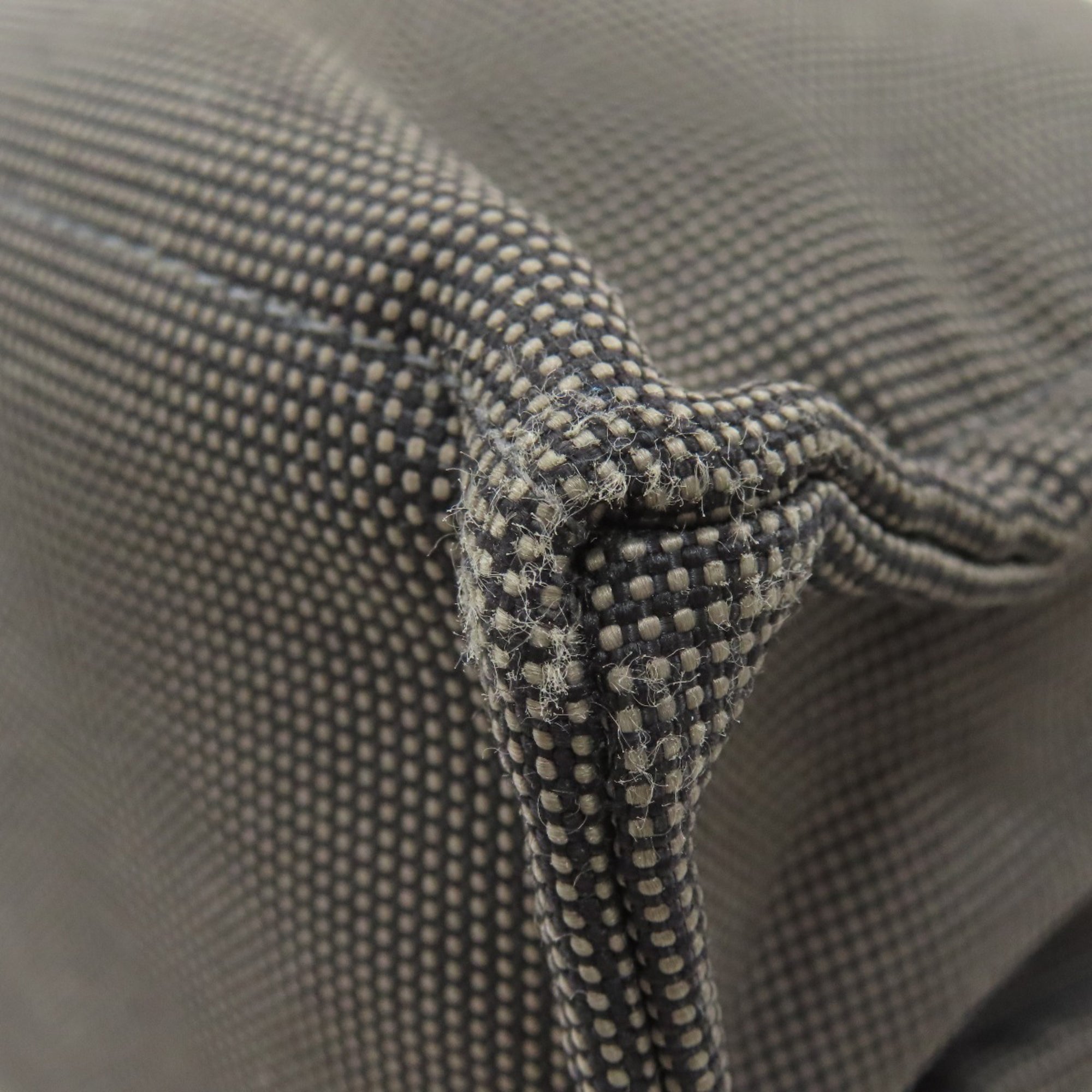Hermes Gray Canvas Handbag (Pre-Owned)