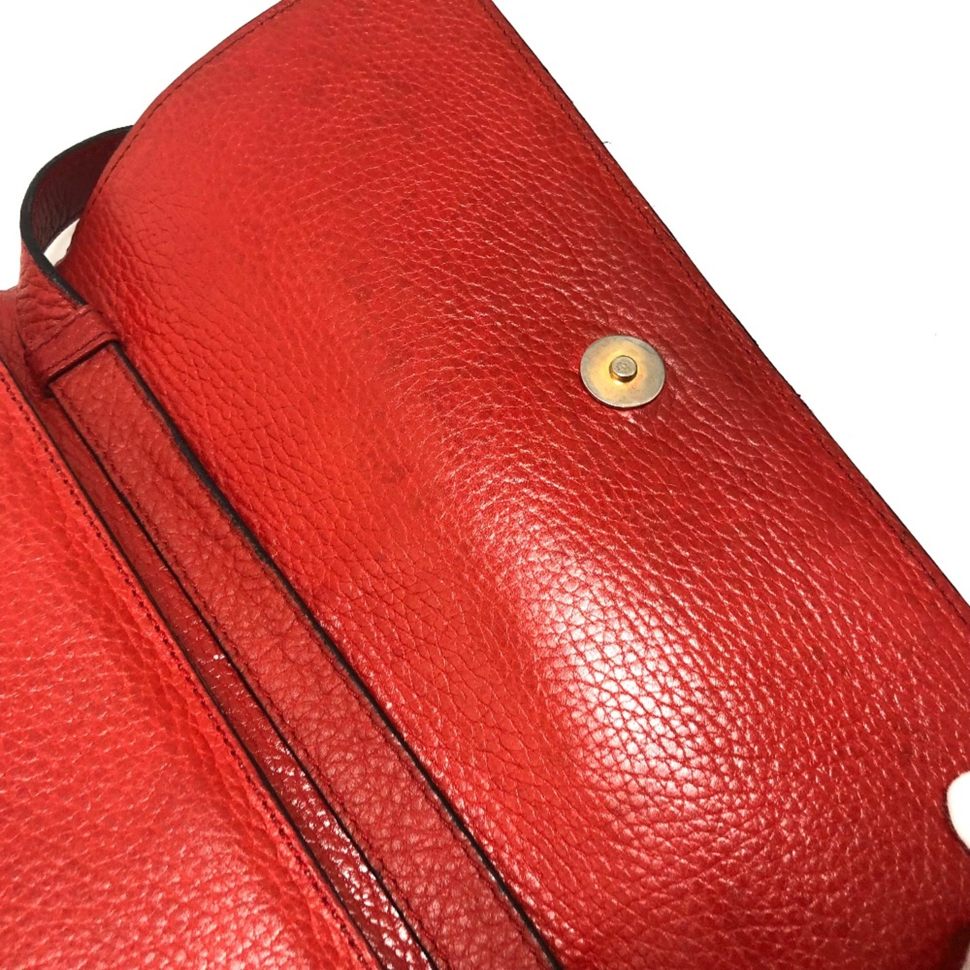 Celine Red Leather Shoulder Bag (Pre-Owned)