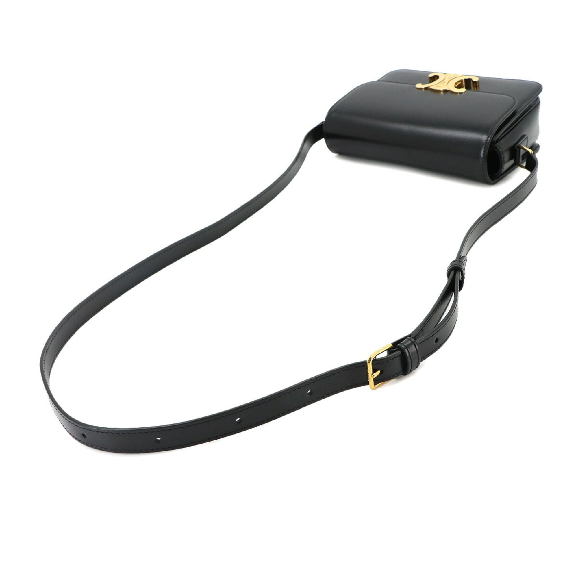 Celine Black Leather Handbag Shoulder Bag (Pre-Owned)