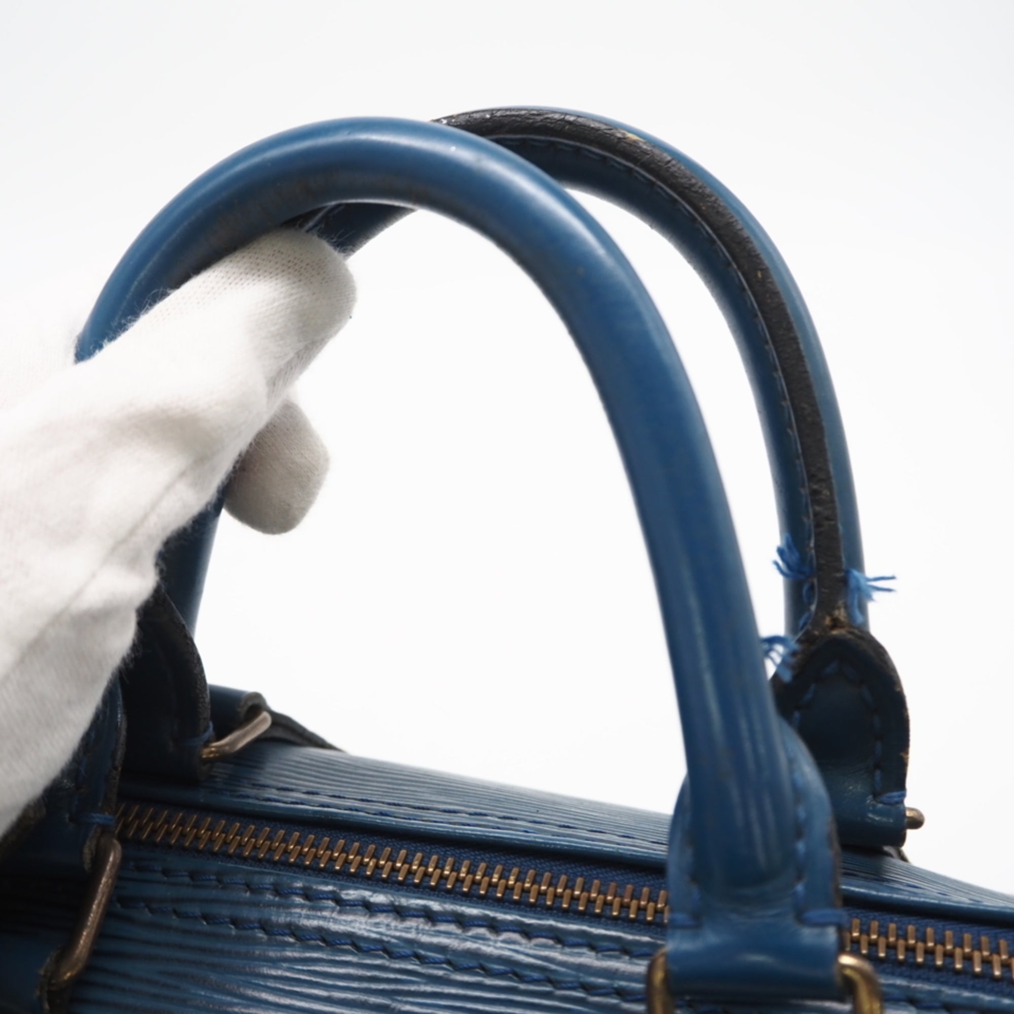 Louis Vuitton Toledo Blue Leather Handbag (Pre-Owned)