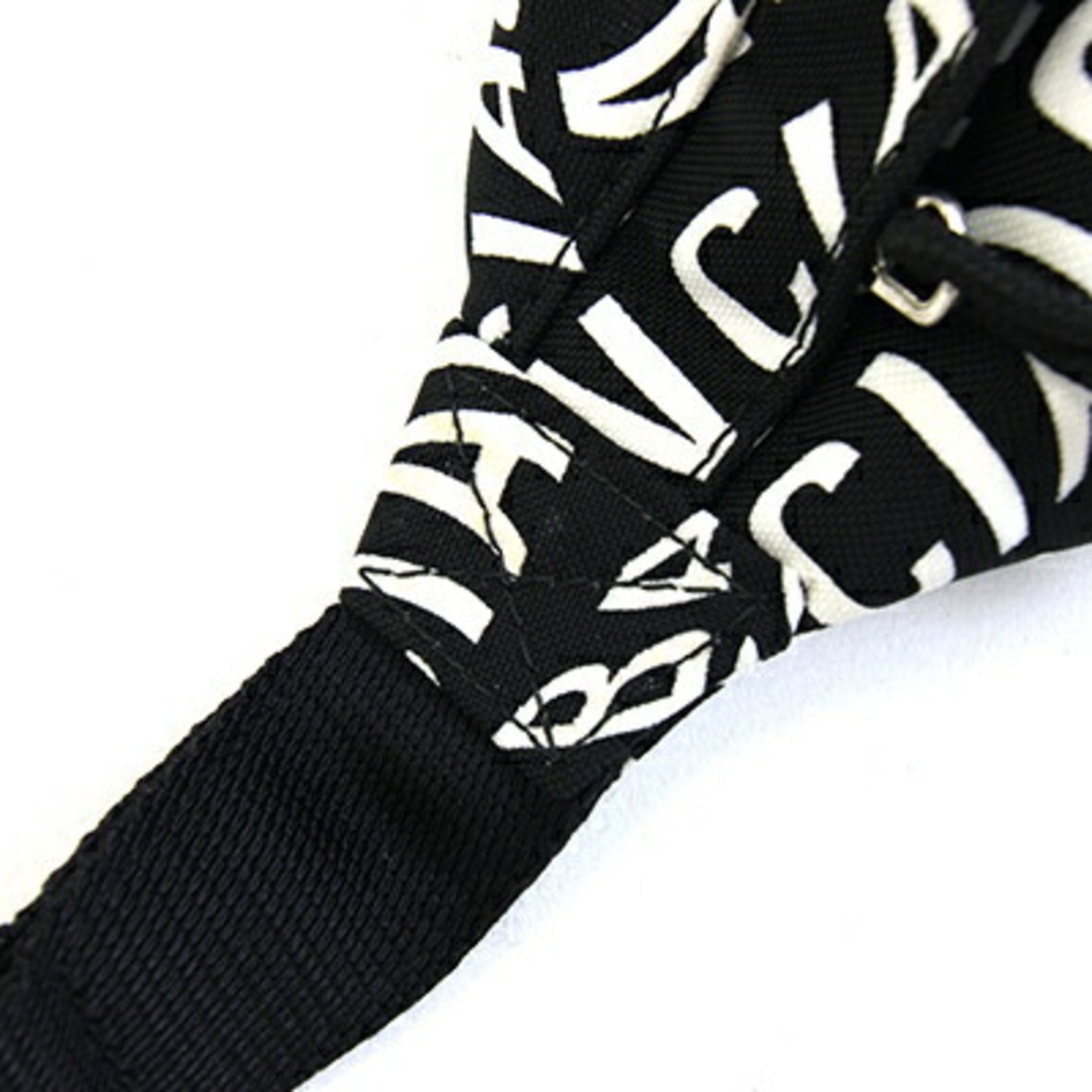 Balenciaga Black White Coated Canvas Fanny Pack (Pre-Owned)