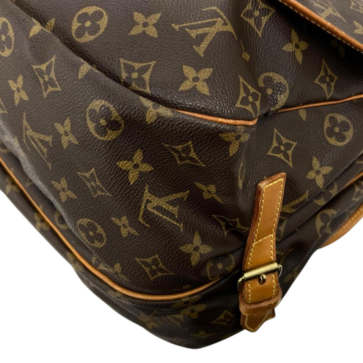 Louis Vuitton Brown Monogram Leather Shoulder Bag (Pre-Owned)