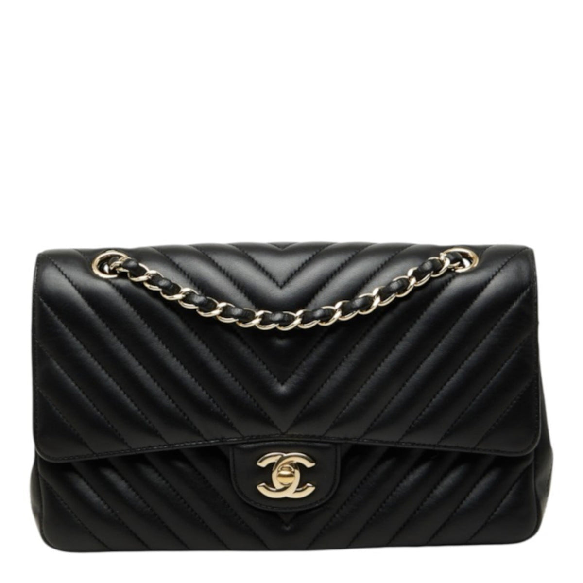 Chanel Black Leather Shoulder Bag (Pre-Owned)