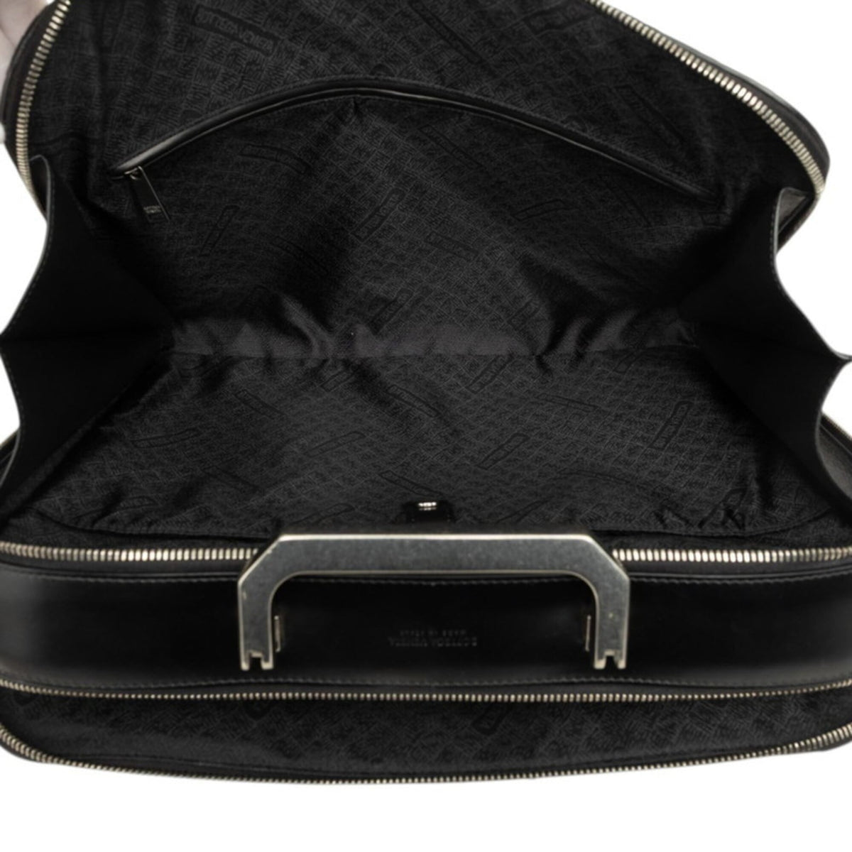 Bottega Veneta Intrecciato Black Leather Briefcase (Pre-Owned)