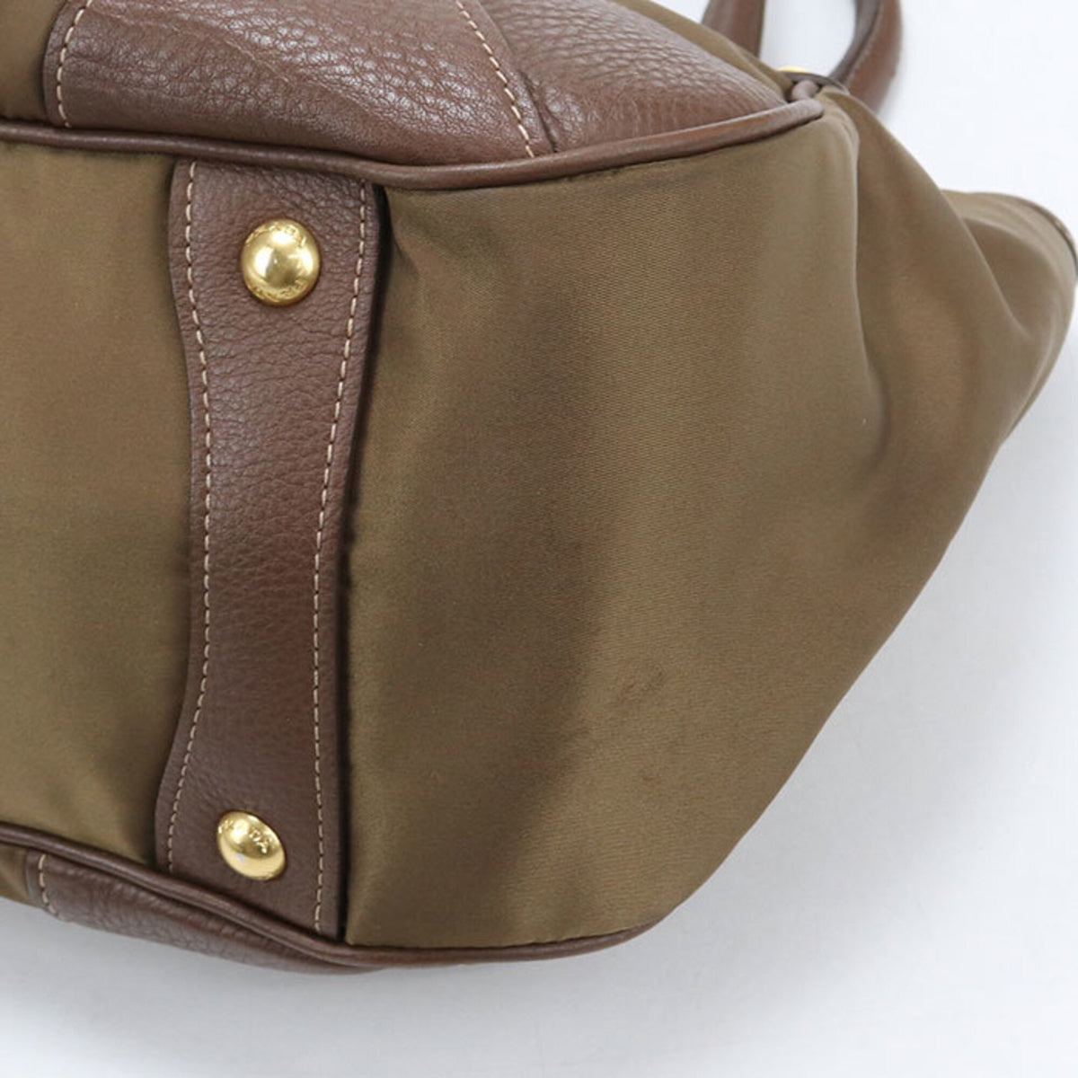 Prada Brown Nylon Tote Bag (Pre-Owned)