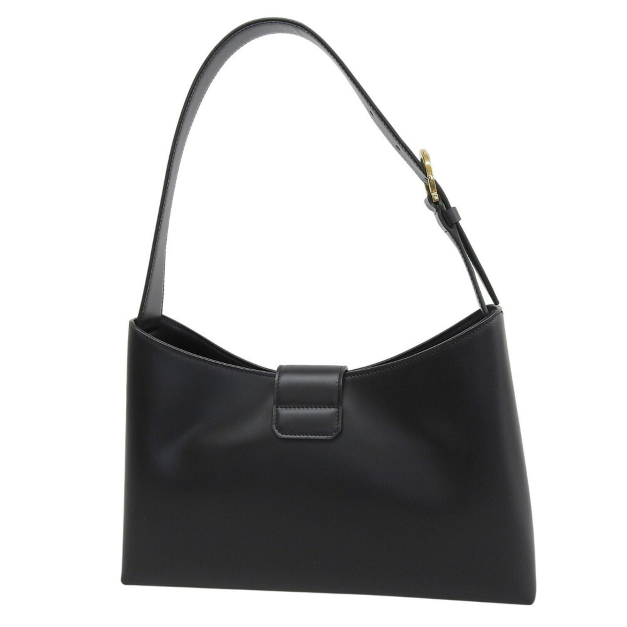 Salvatore Ferragamo Black Leather Shoulder Bag (Pre-Owned)